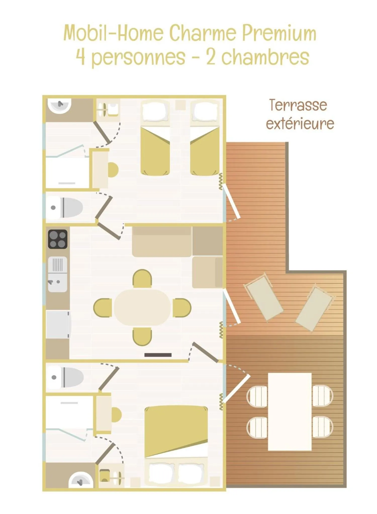 Floor plan in Camping Le Bois Fleuri