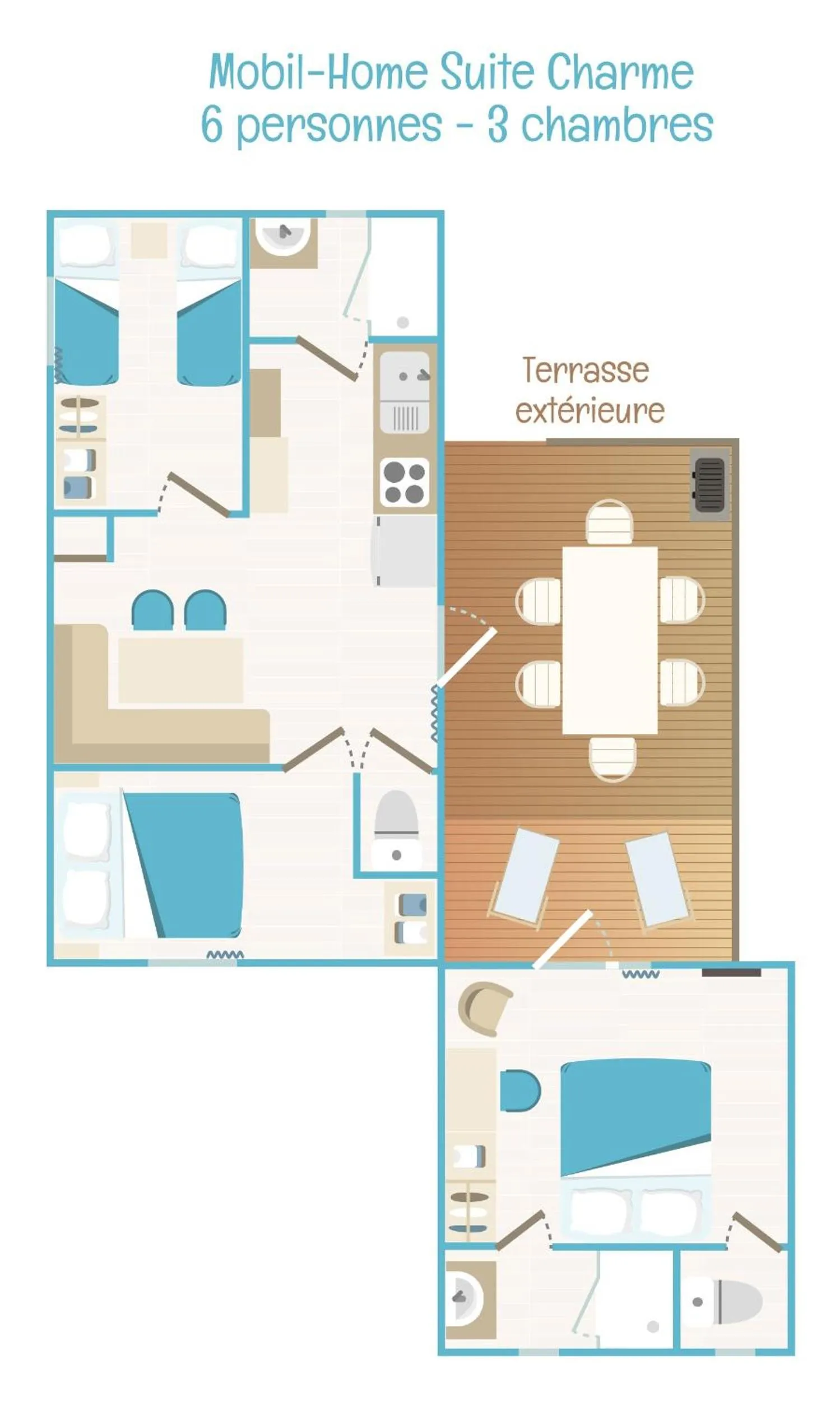 Floor plan in Camping Le Bois Fleuri