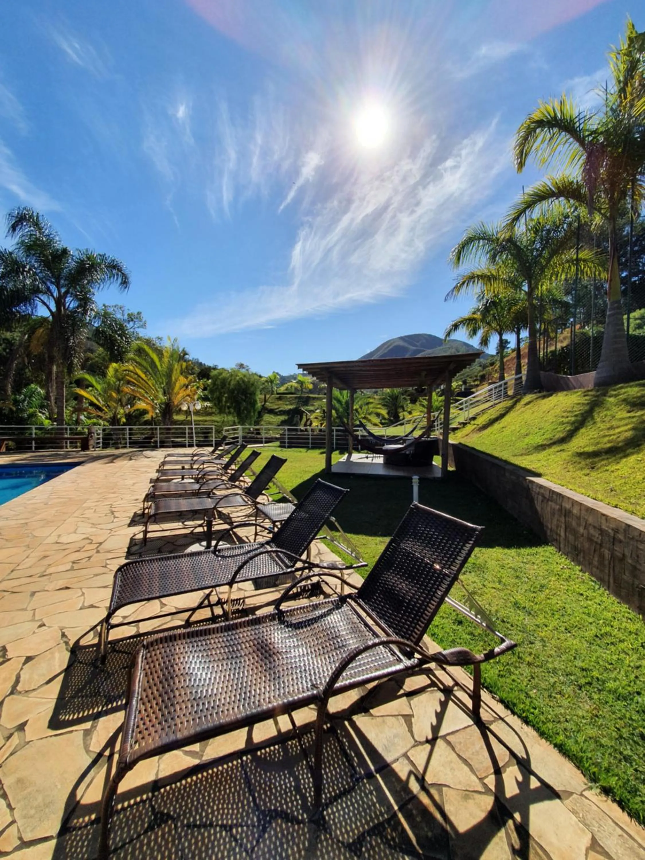 Pool view in Pousada Nefelibatas