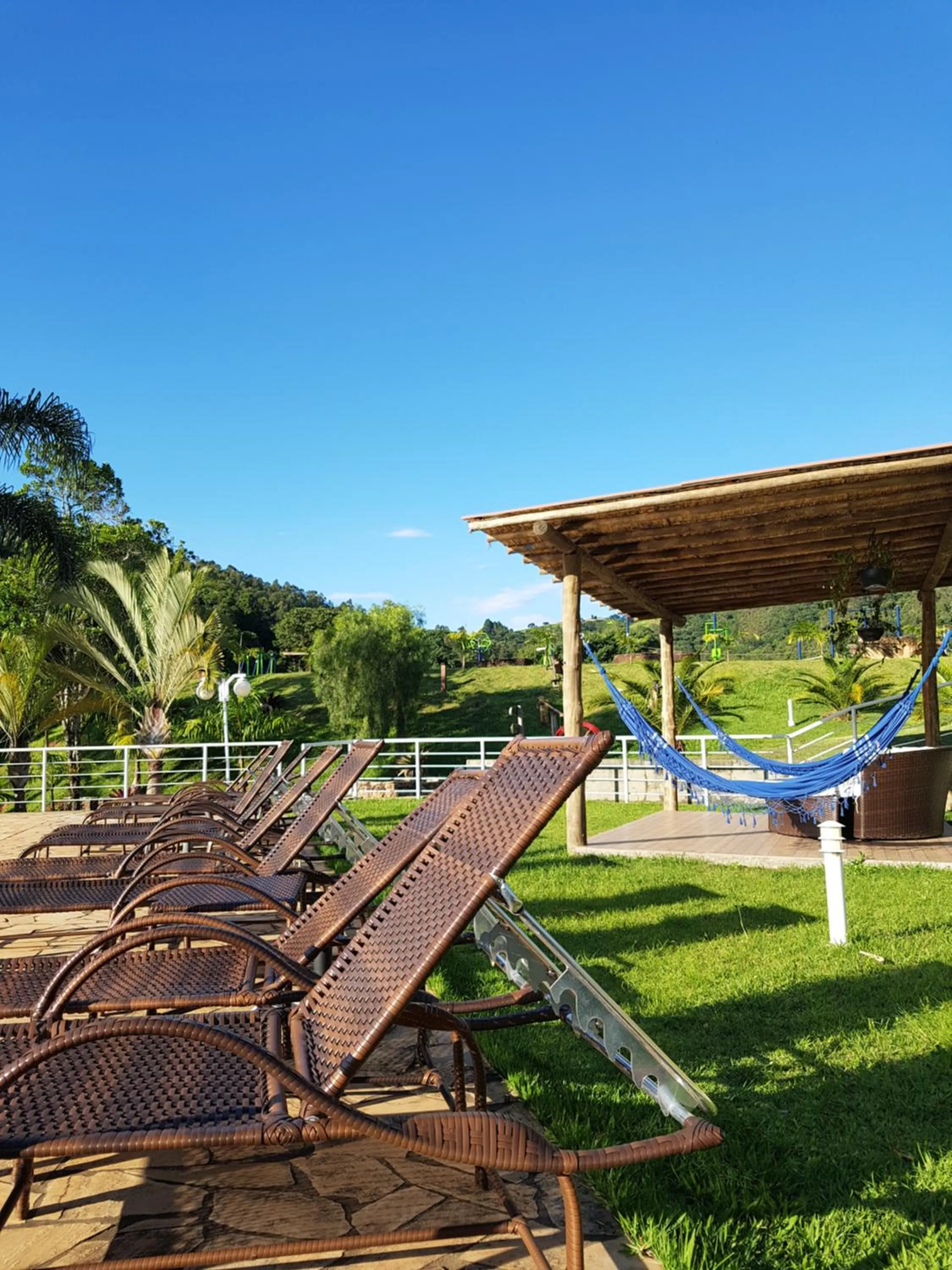 Pool view in Pousada Nefelibatas