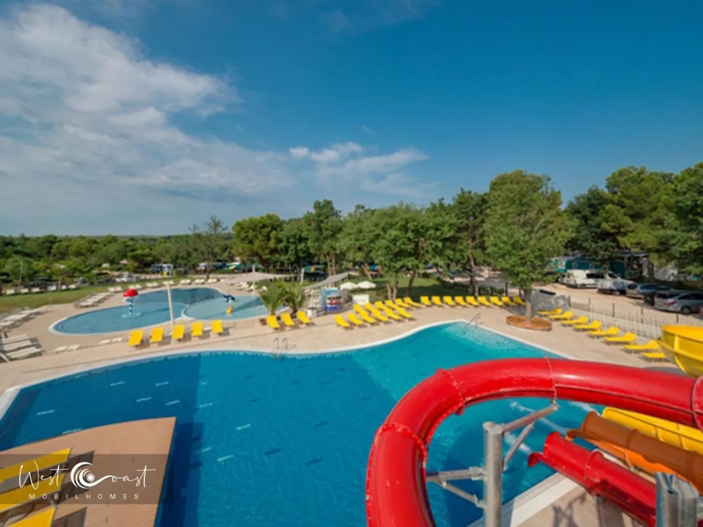 Aqua park in West Coast Mobilhome with XXL Terrace