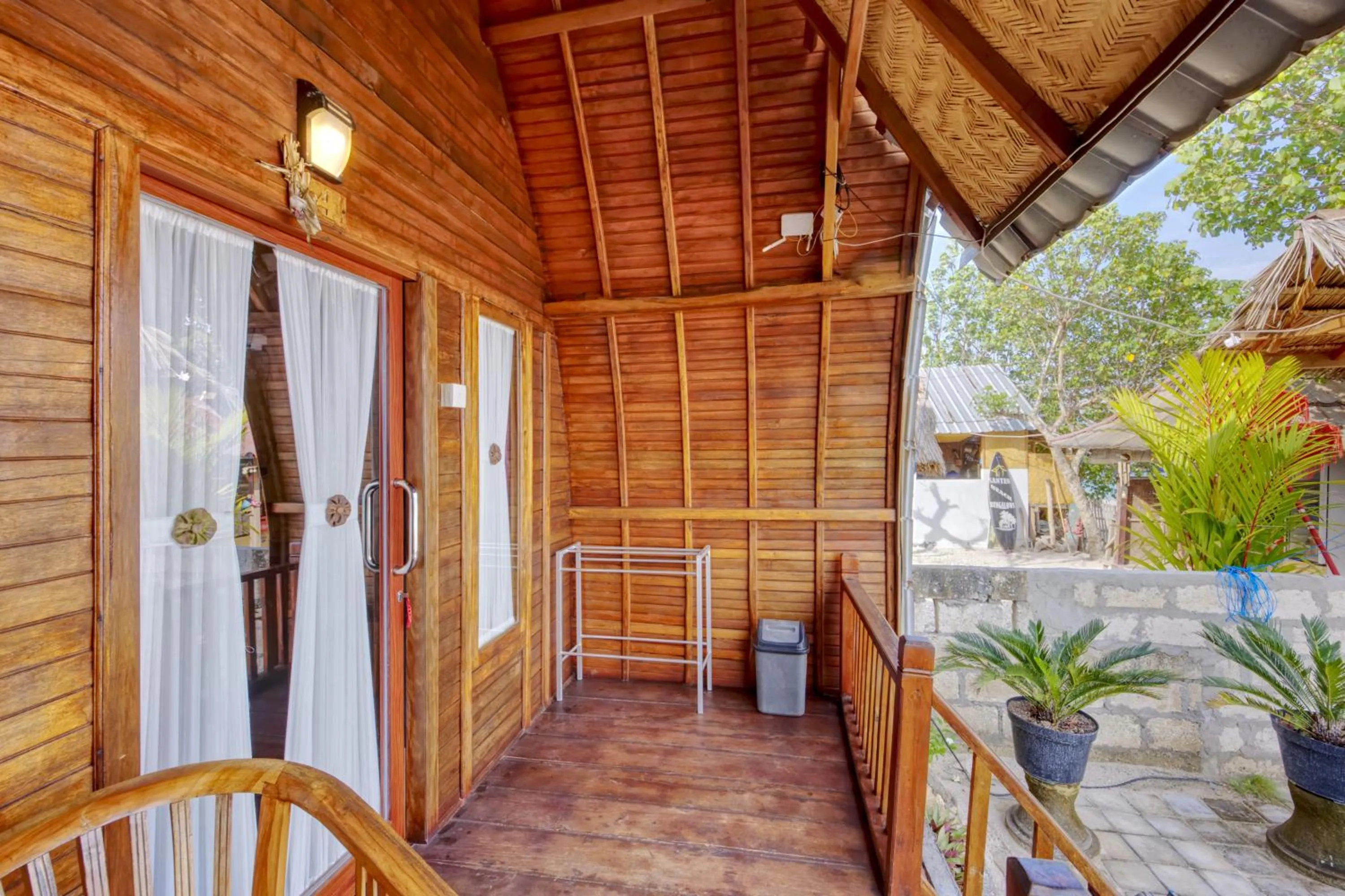 Patio in Santen Beach Bungalows