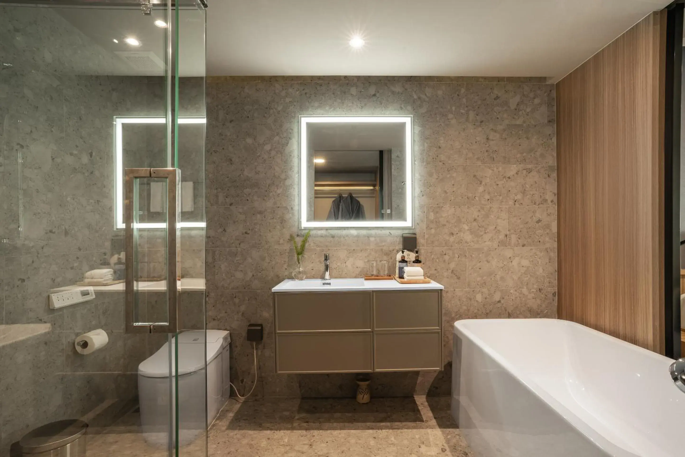 Bathroom in La Flora Khao Lak - SHA Extra Plus Bathroom in La Flora Khao Lak - SHA Extra Plus