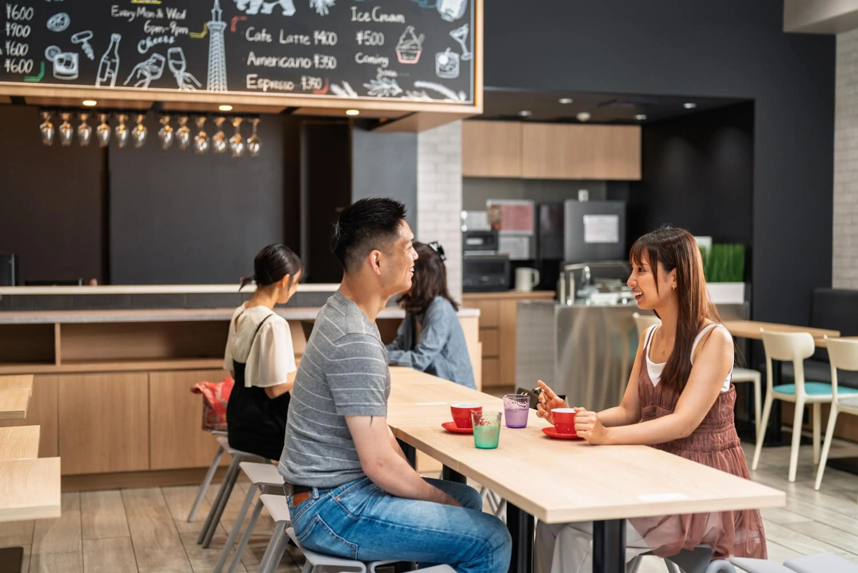 Communal lounge/ TV room in Grids Tokyo Ueno Hotel&Hostel