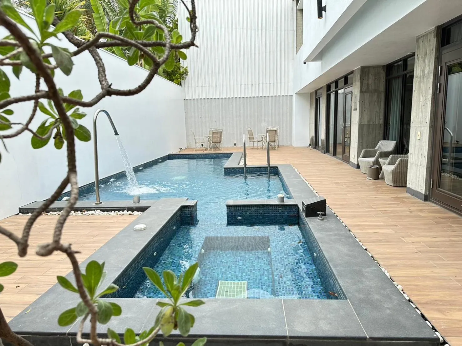 Pool view in H Villa Inn