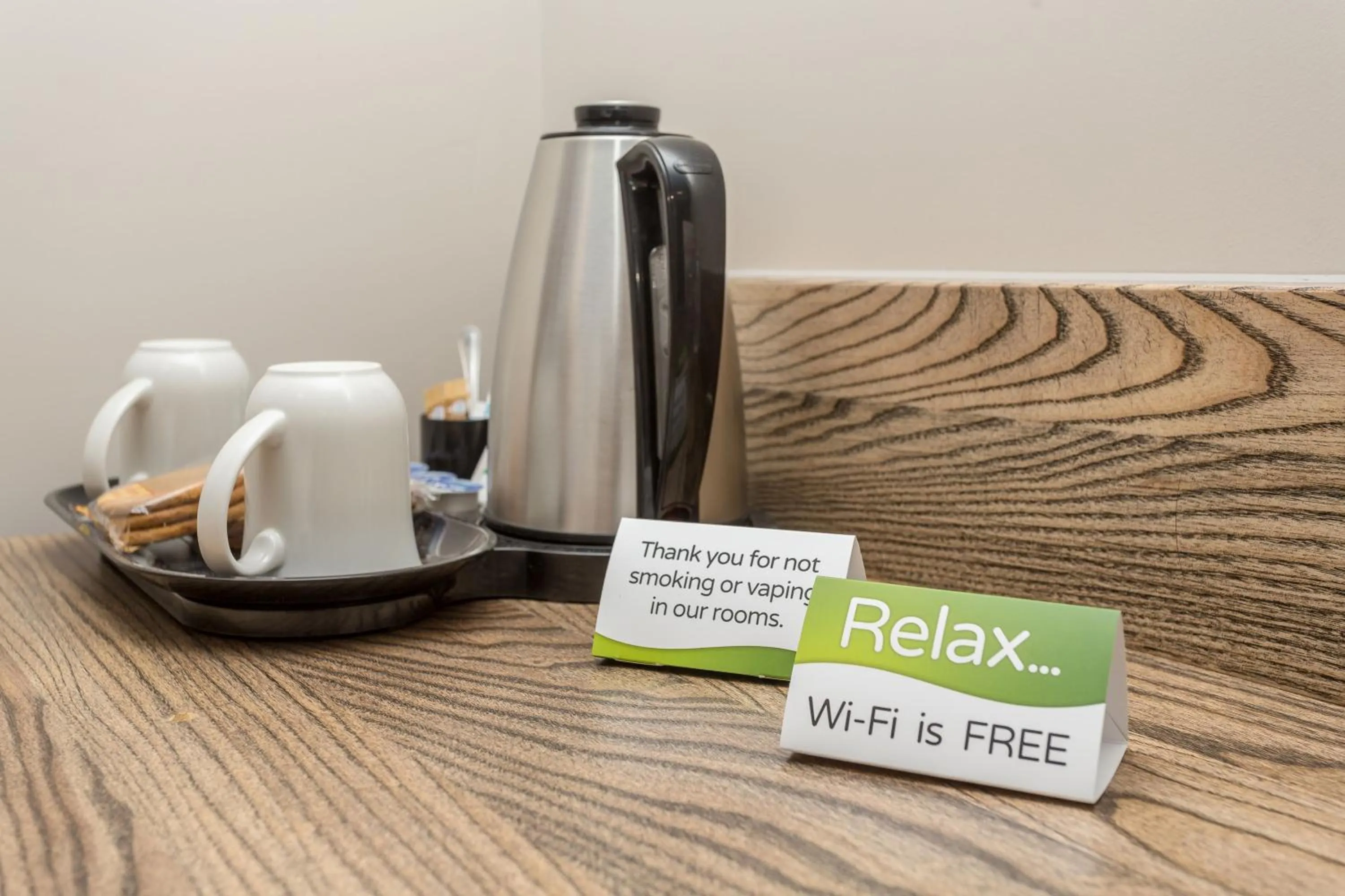 Coffee/tea facilities in The Aviator, formerly Smugglers Cove, Clacton On Sea by Marston's Inns