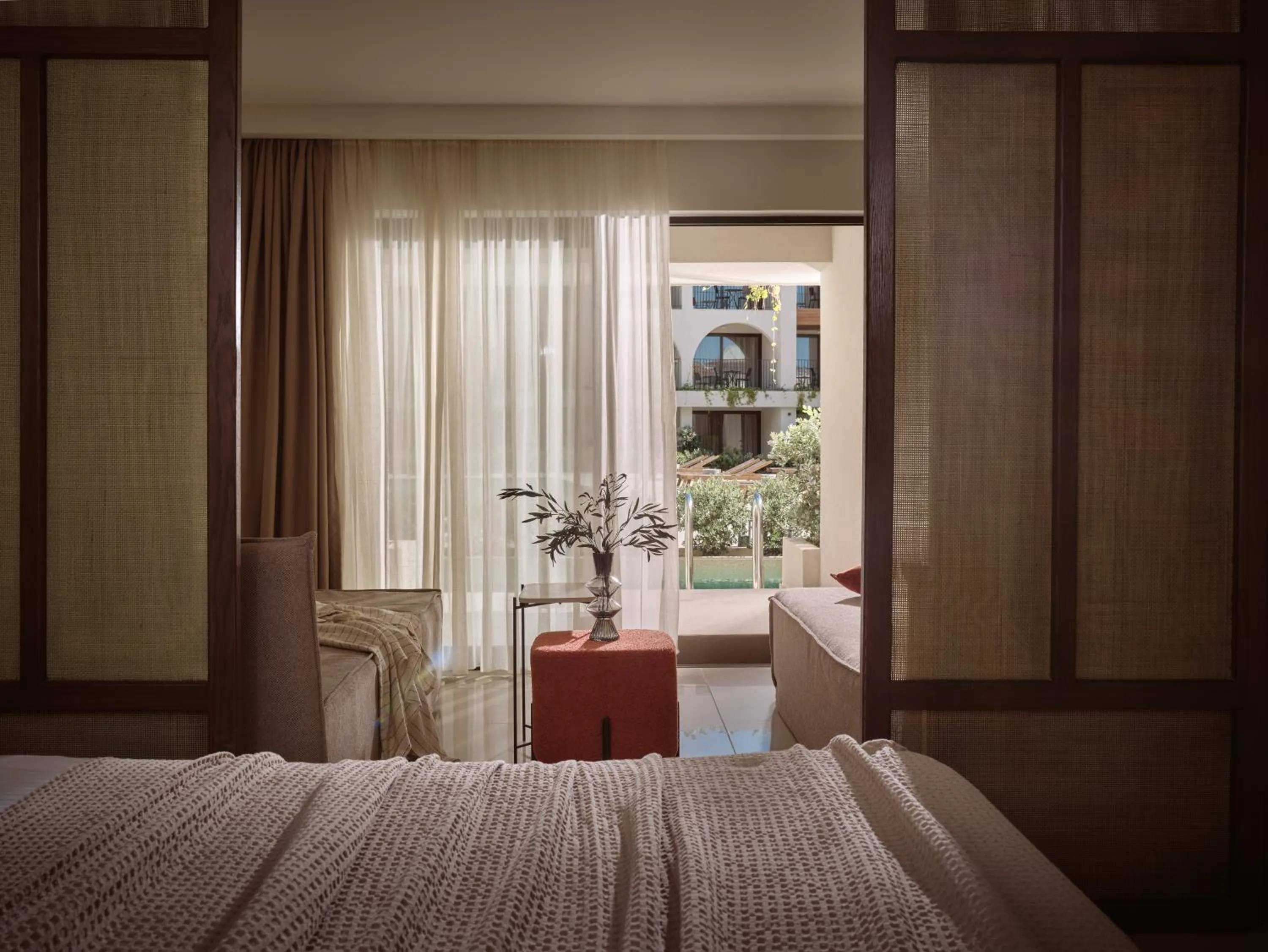 View (from property/room), Bed in Planos Hotel