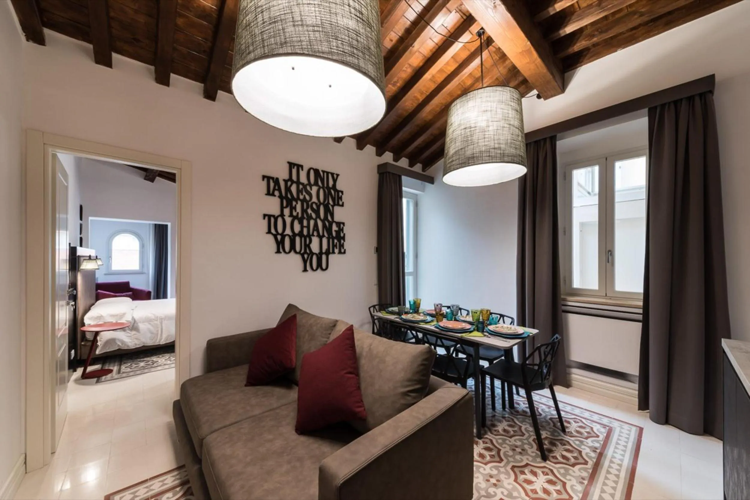 Living room, Bed in Dolcevita Apartments