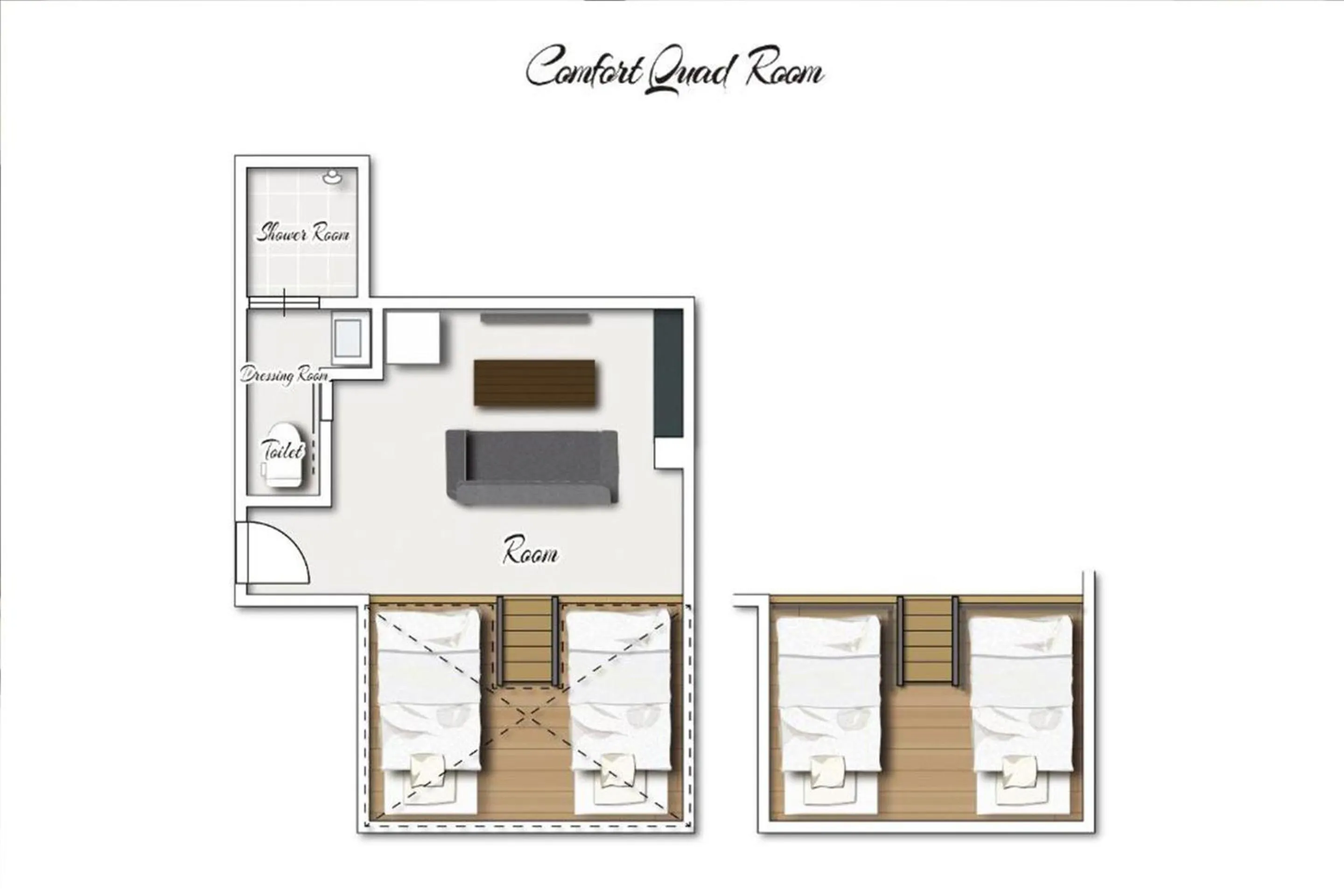 Floor plan in ZONK HOTEL Haruyoshi