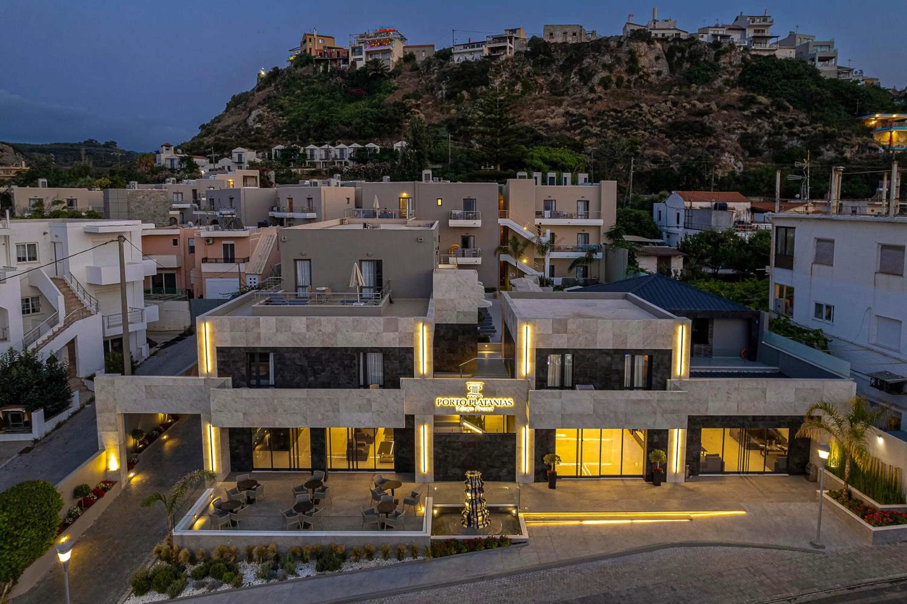 Facade/entrance in Porto Platanias Village Resort