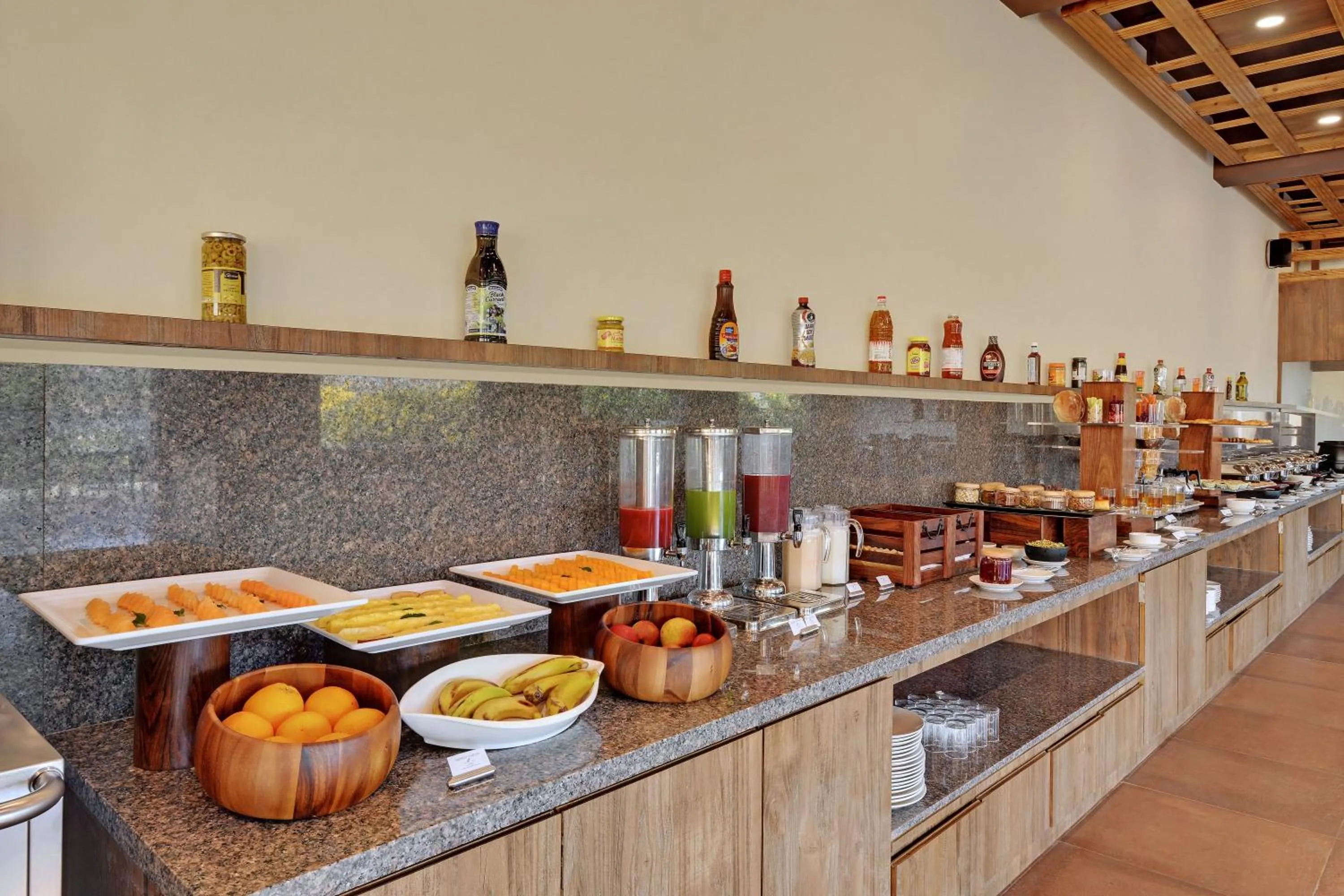 Buffet breakfast in The Fern Sattva Resort - Polo Forest