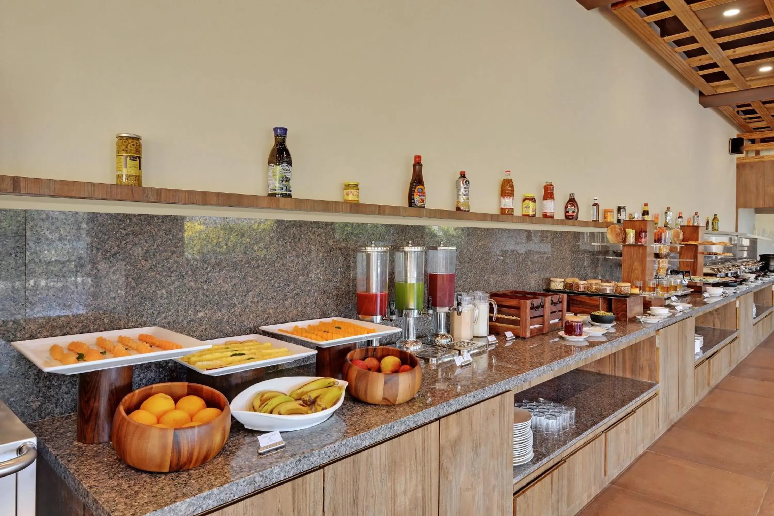 Buffet breakfast in The Fern Sattva Resort - Polo Forest Buffet breakfast in The Fern Sattva Resort - Polo Forest