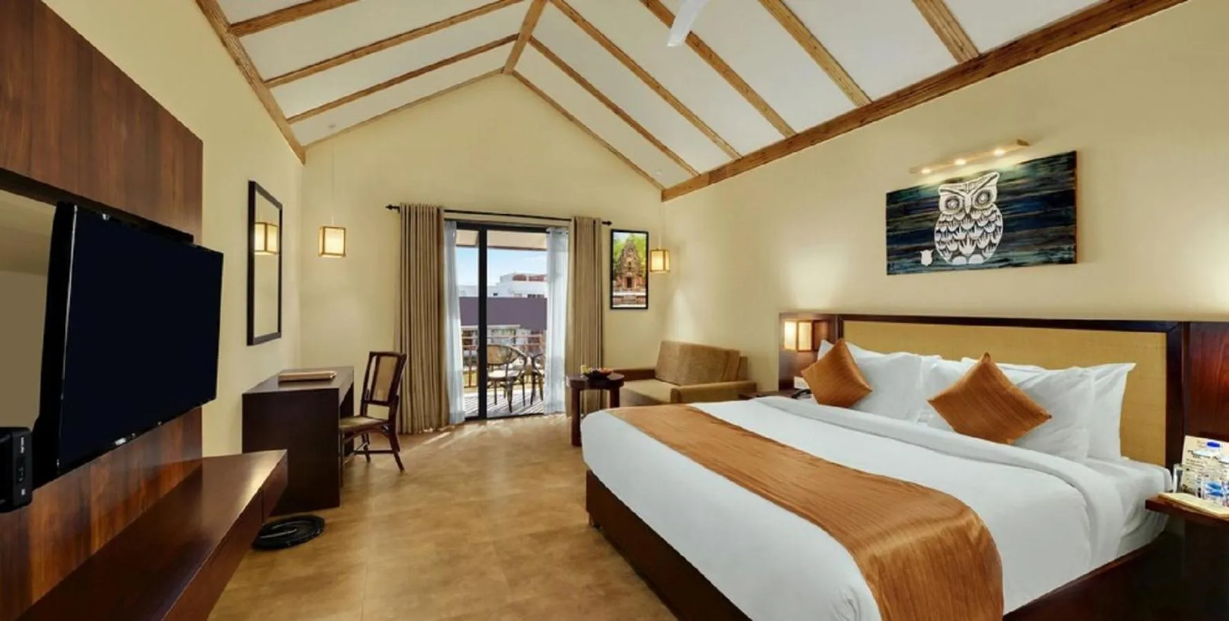 Bedroom, Bed in The Fern Sattva Resort - Polo Forest