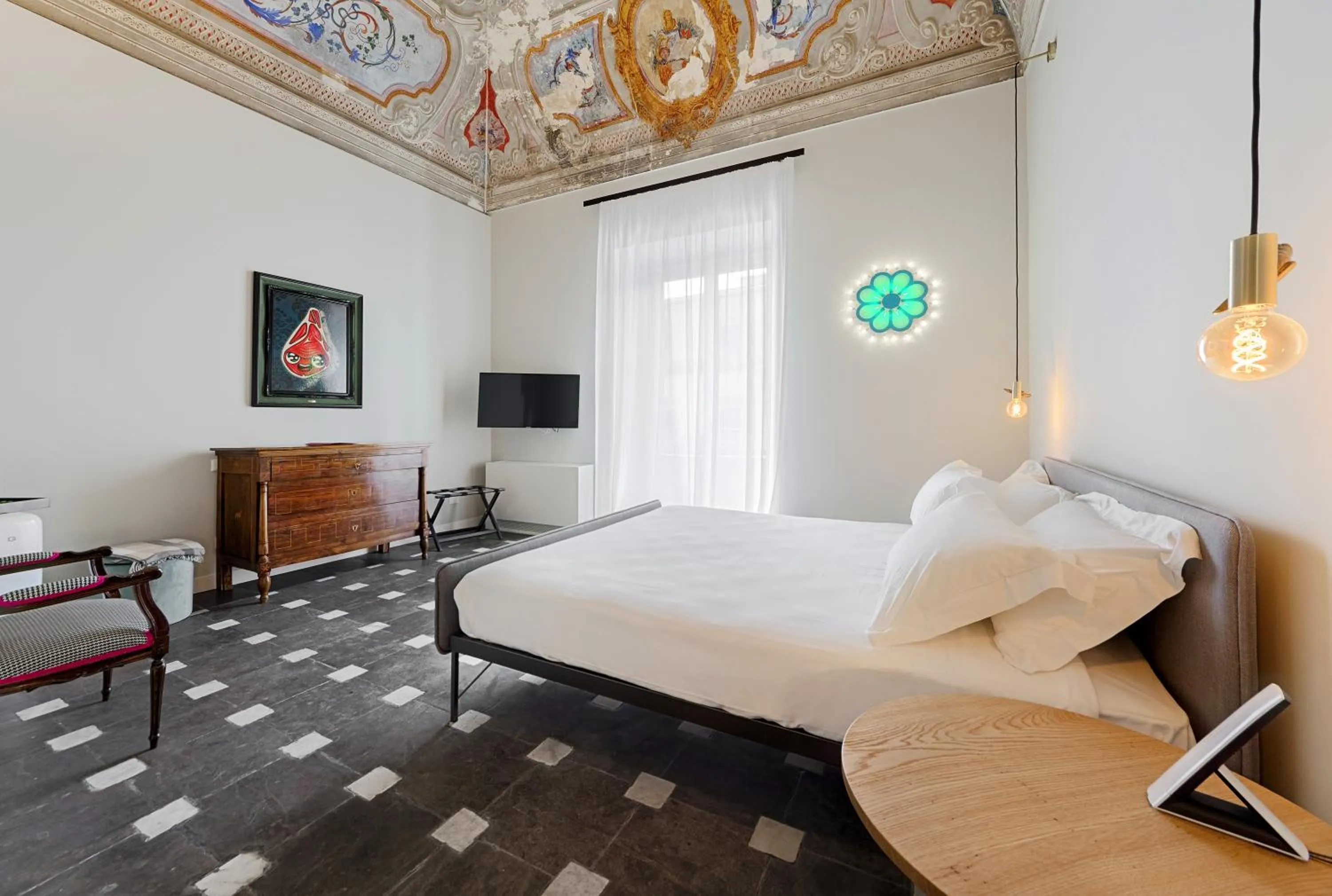 Photo of the whole room, Bed in A.D. 1768 Boutique Hotel