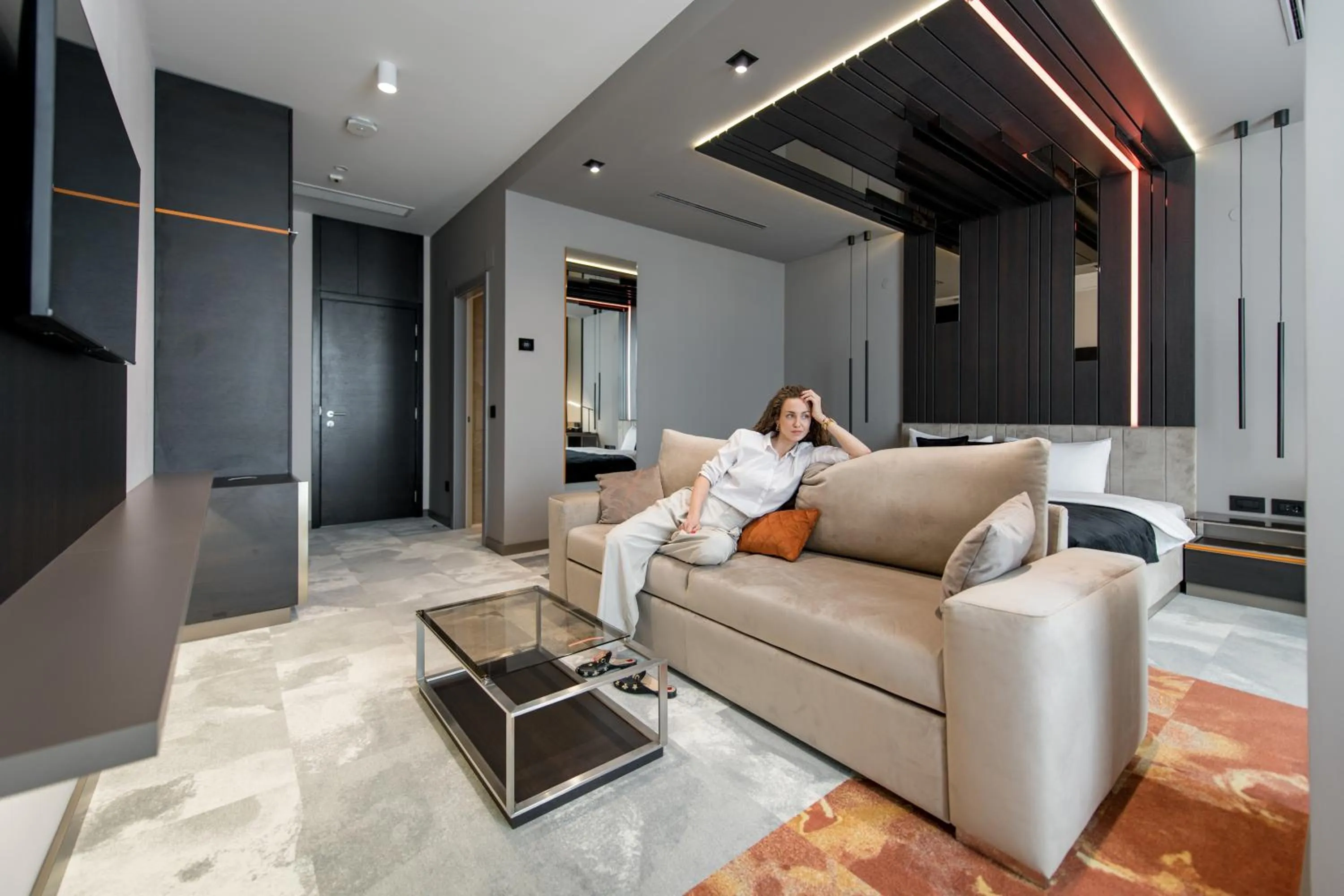 Seating area in Hotel Ženeva Lux