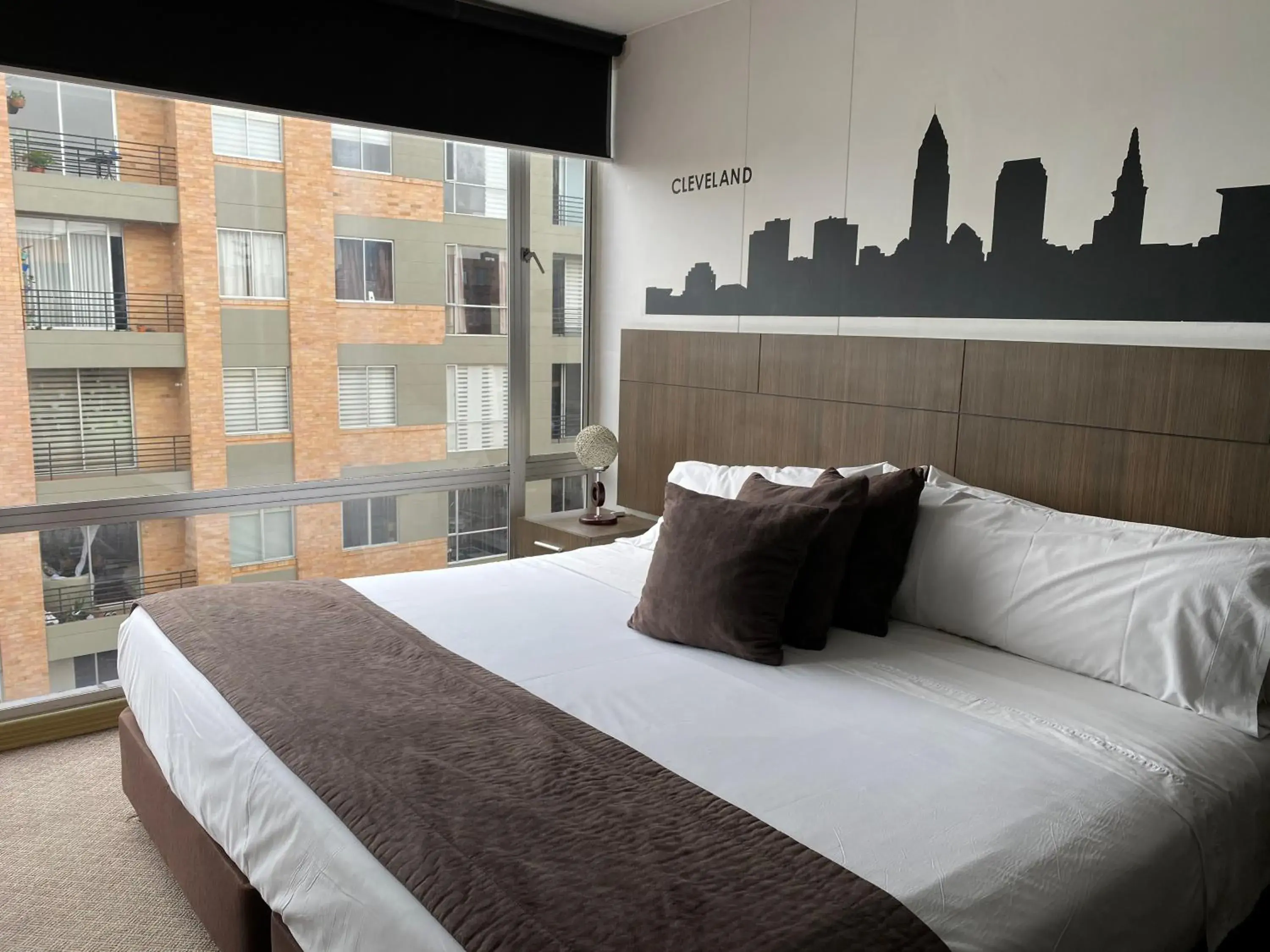View (from property/room), Bed in Hotel Apartamentos Regency La Feria View (from property/room), Bed in Hotel Apartamentos Regency La Feria