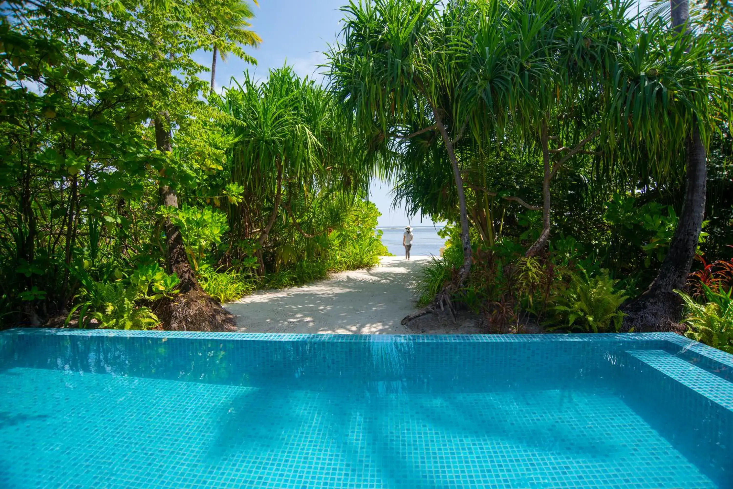 Pool view in The Residence Maldives at Dhigurah Pool view in The Residence Maldives at Dhigurah