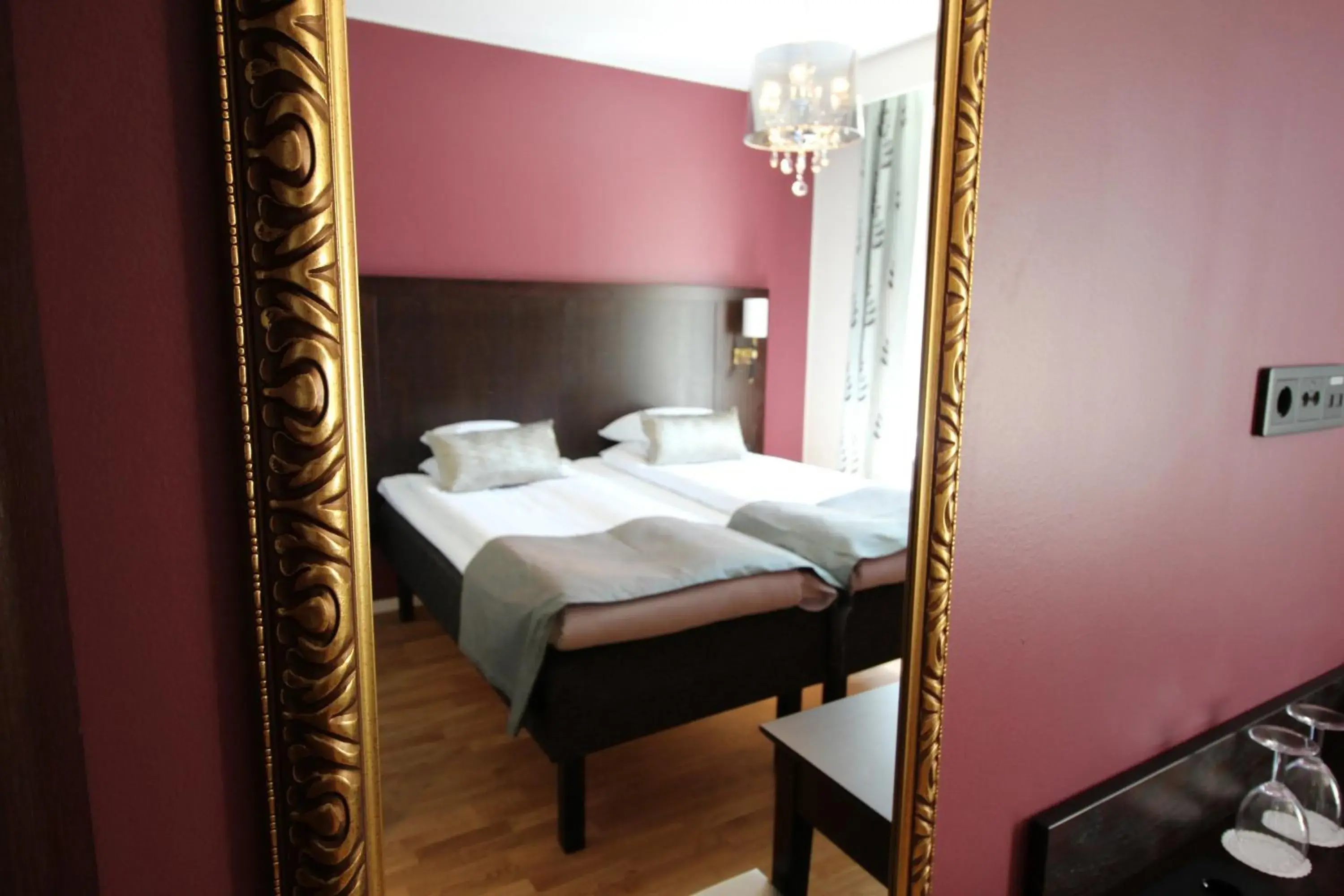 Decorative detail, Bed in Grand Hotel Alingsås Decorative detail, Bed in Grand Hotel Alingsås