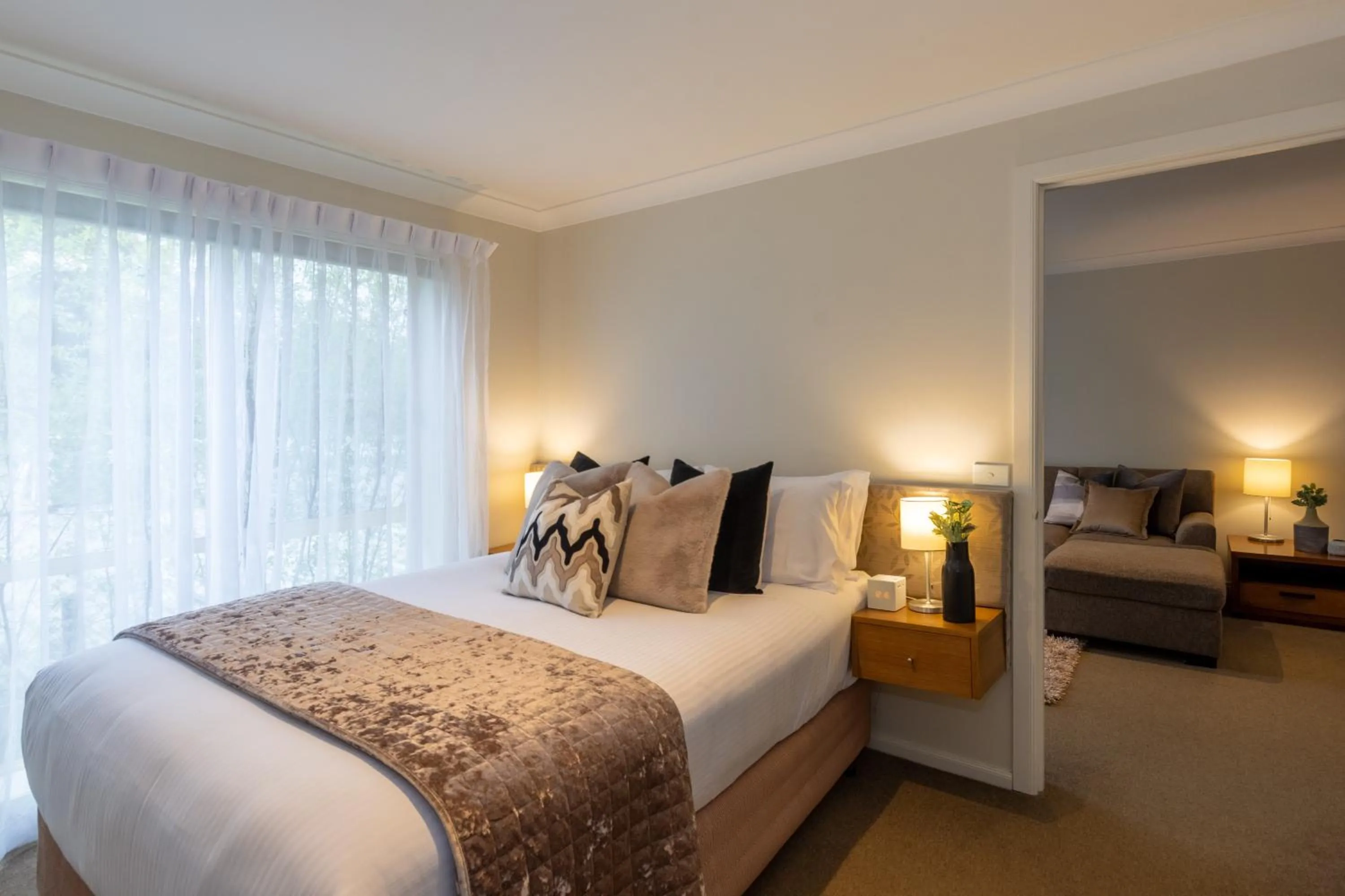 Bed in Lifestyle Apartments at Ferntree