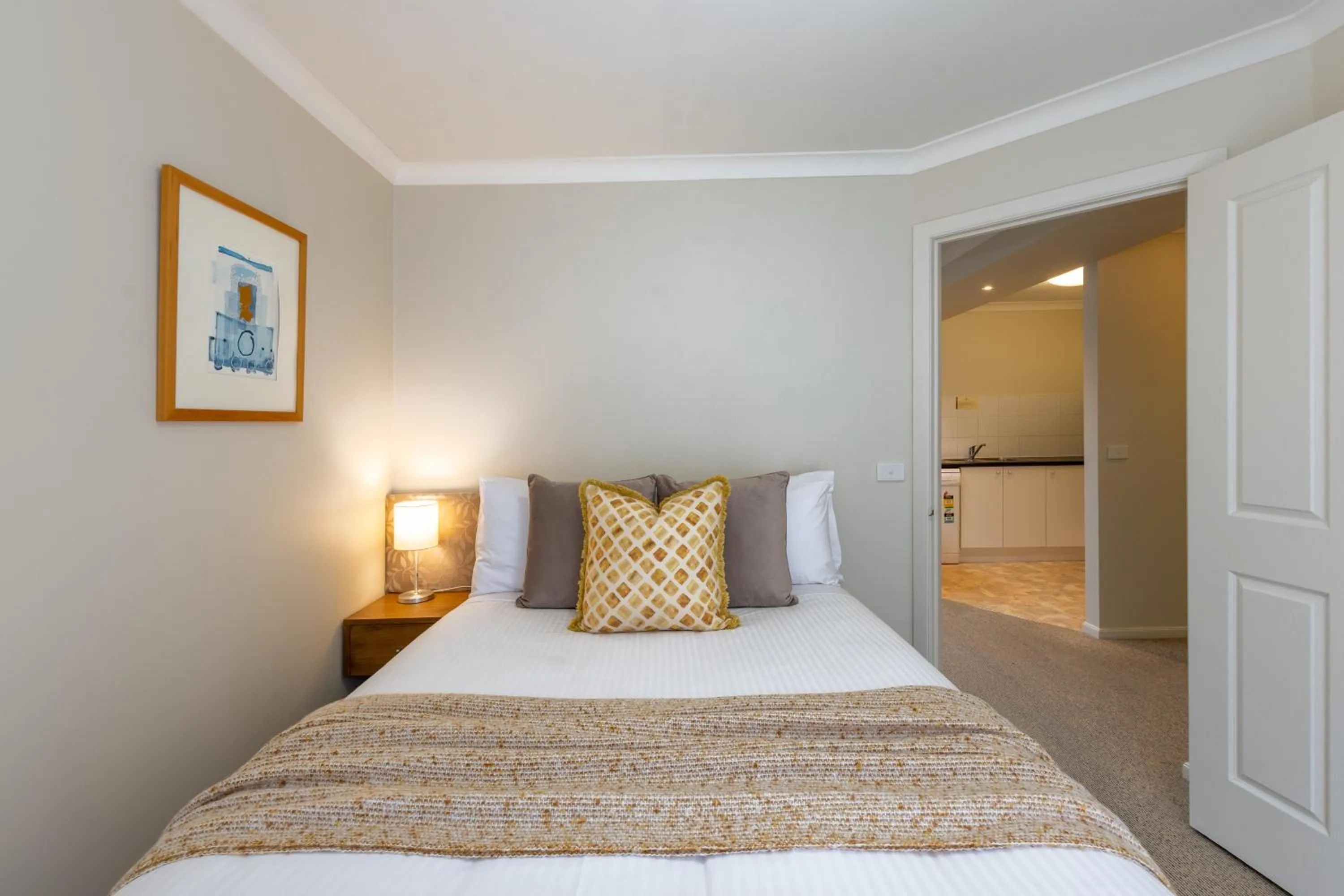 Bed in Lifestyle Apartments at Ferntree