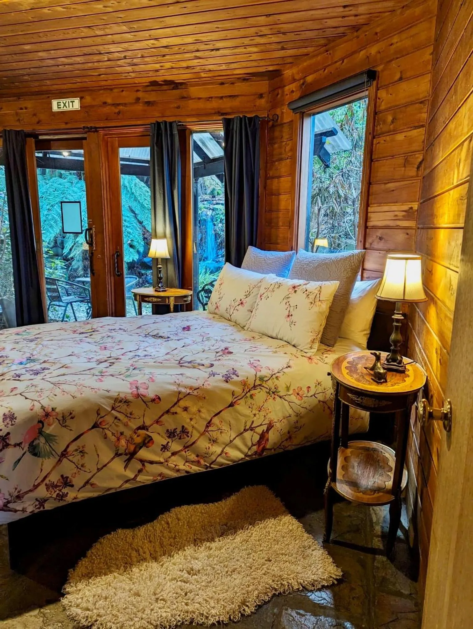 Bed in Forget Me Not Cottages