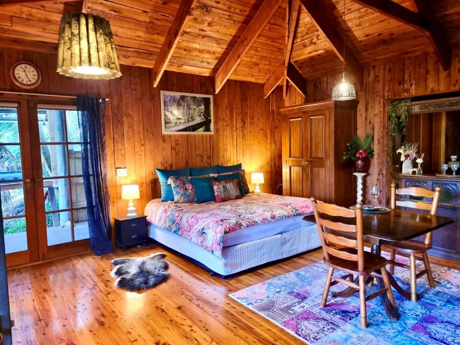 Bed in Forget Me Not Cottages