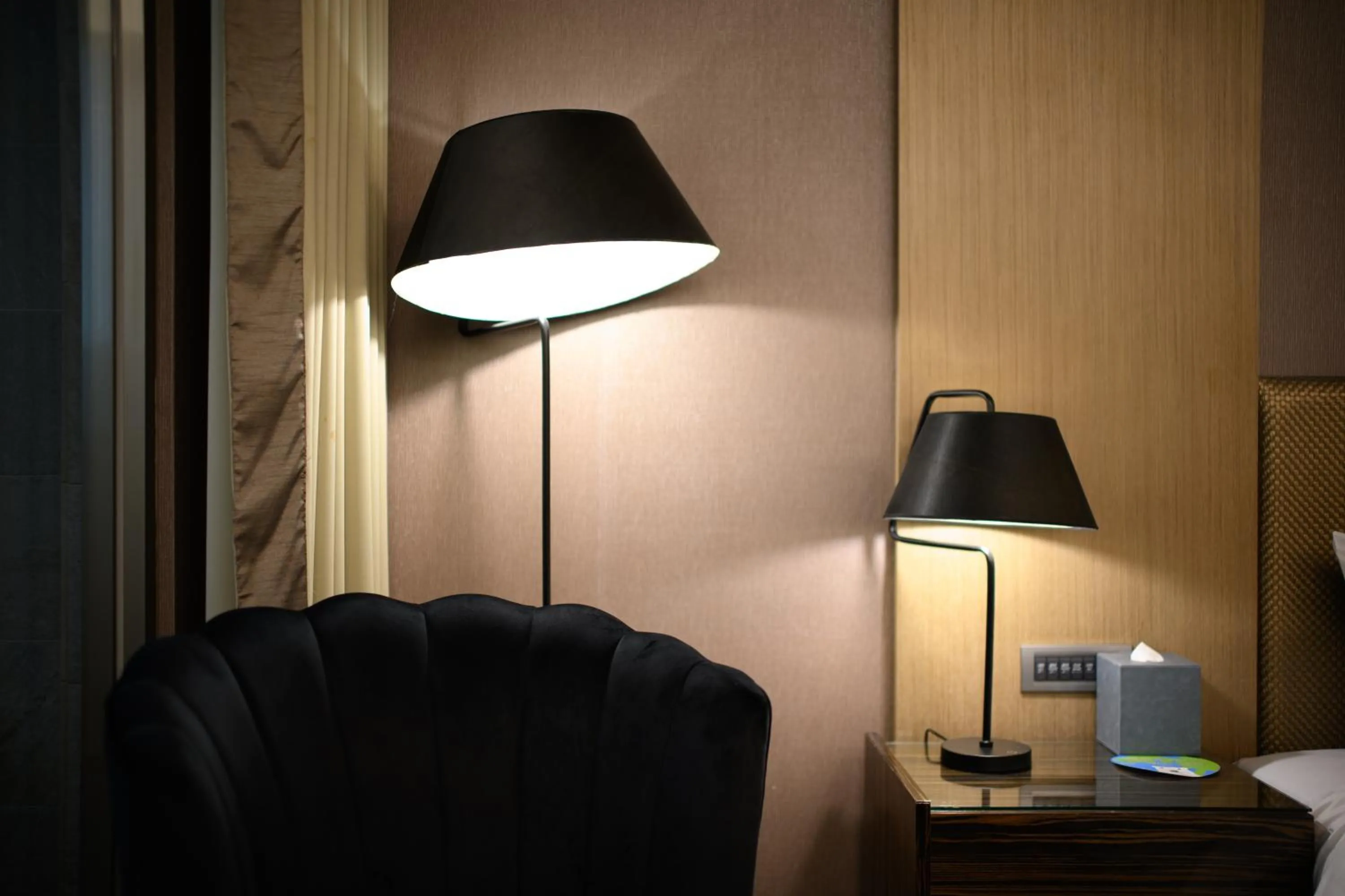 Living room, Bed in Hotel Geight Taipei