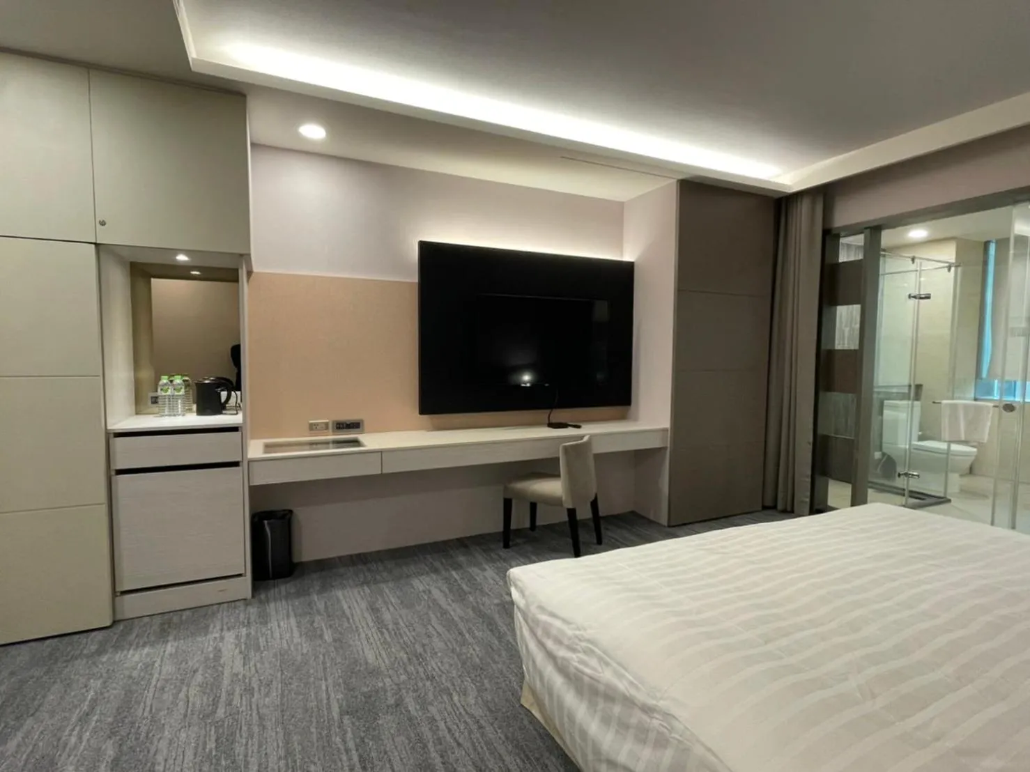 Bed in Hotel Geight Taipei