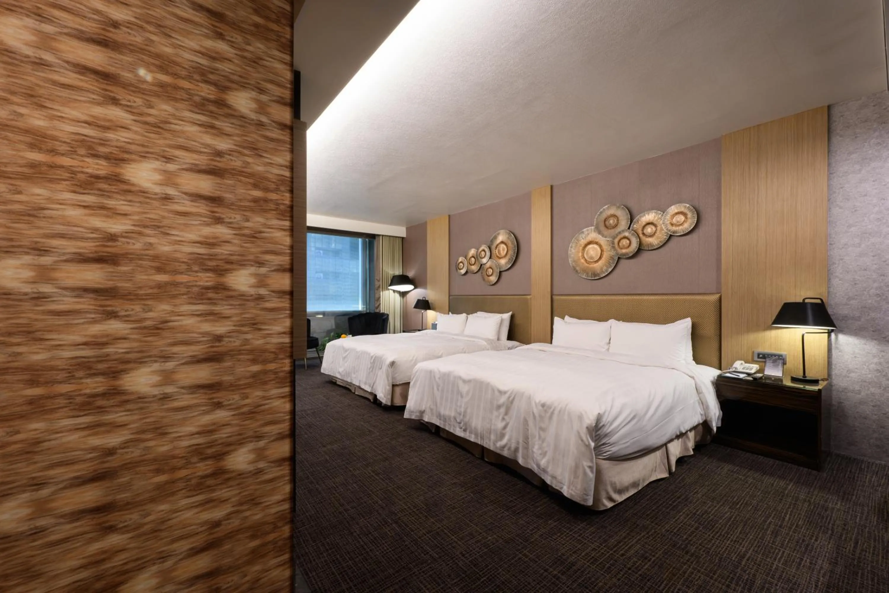 Bed in Hotel Geight Taipei