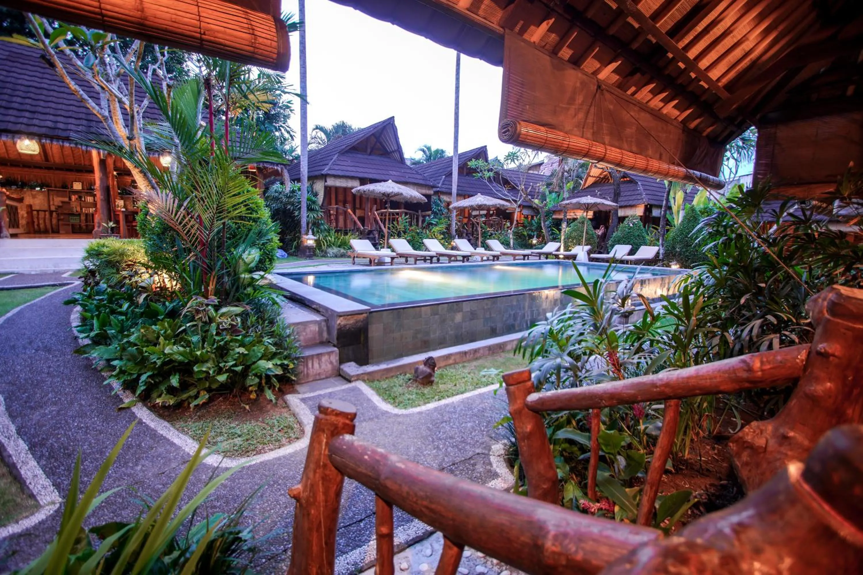 Balcony/Terrace in The Calmtree Bungalows