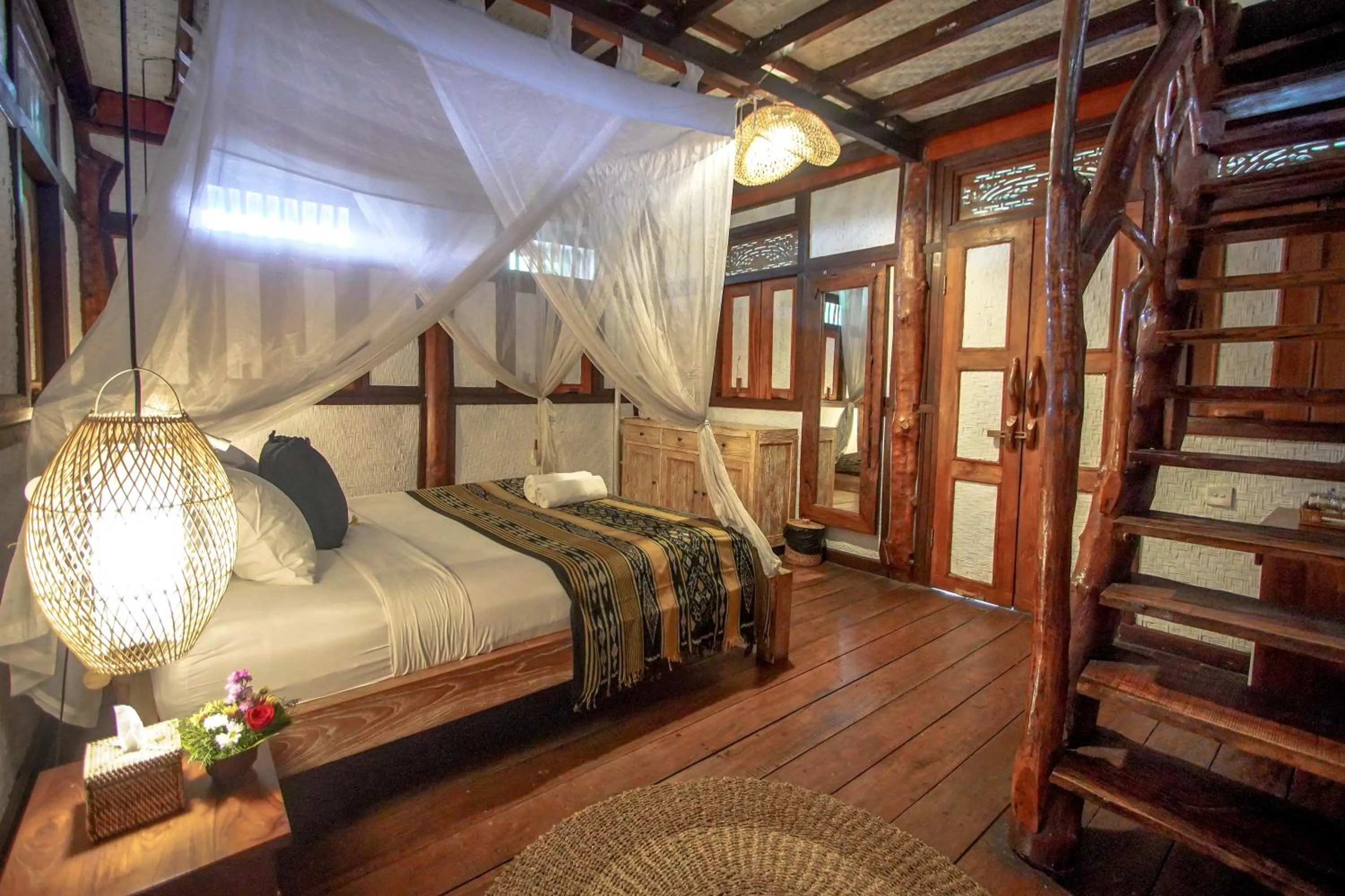 Bedroom, Bed in The Calmtree Bungalows