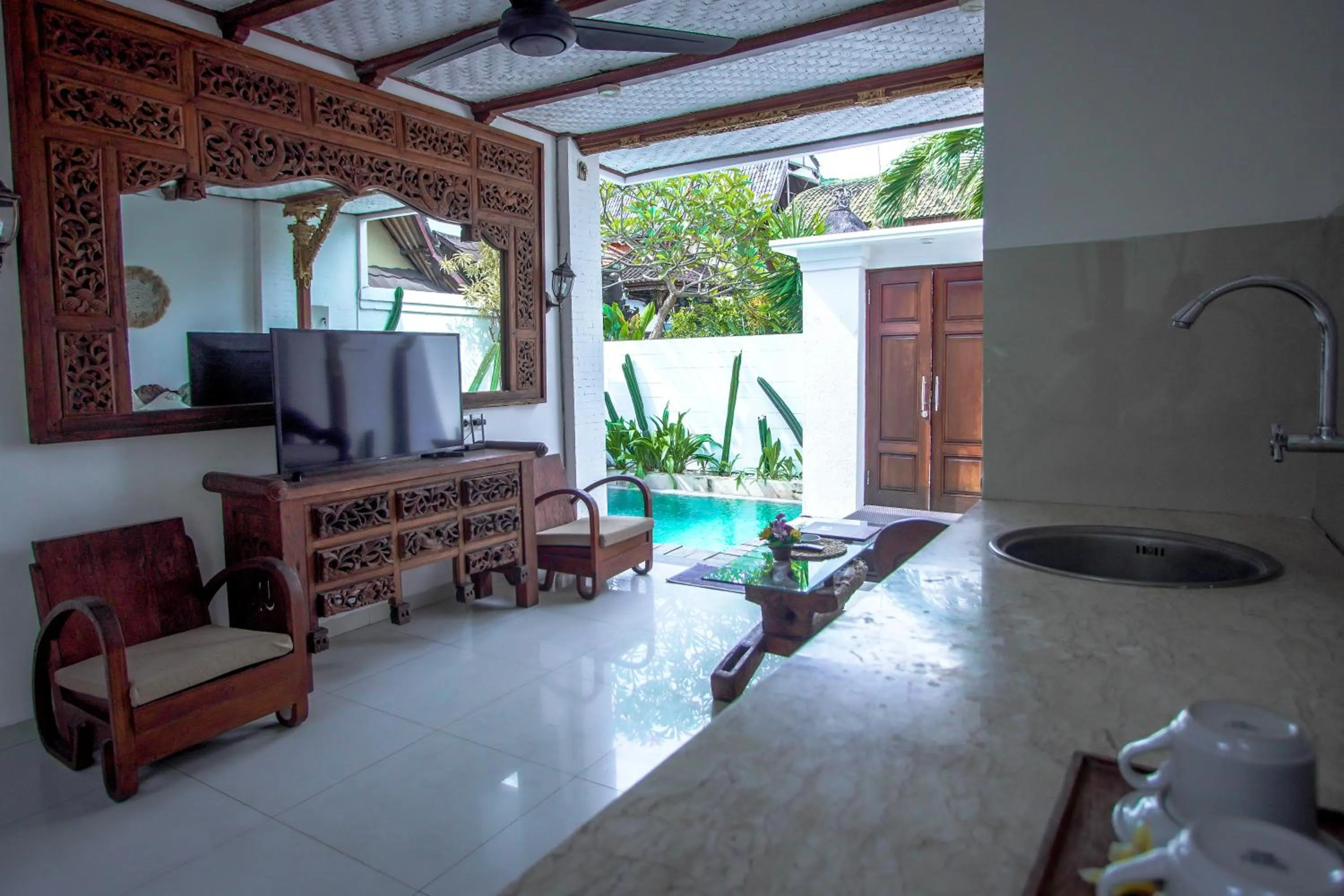 Living room in The Calmtree Bungalows