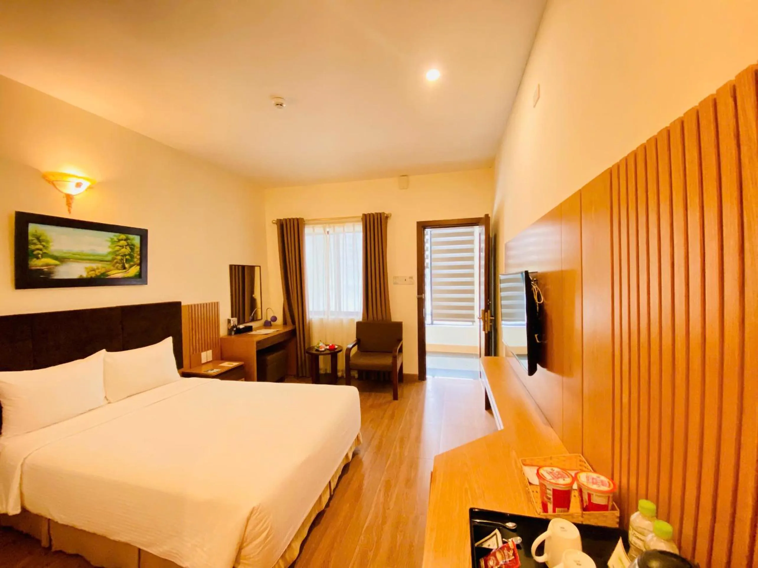 Bed in Muong Thanh Quy Nhon Hotel