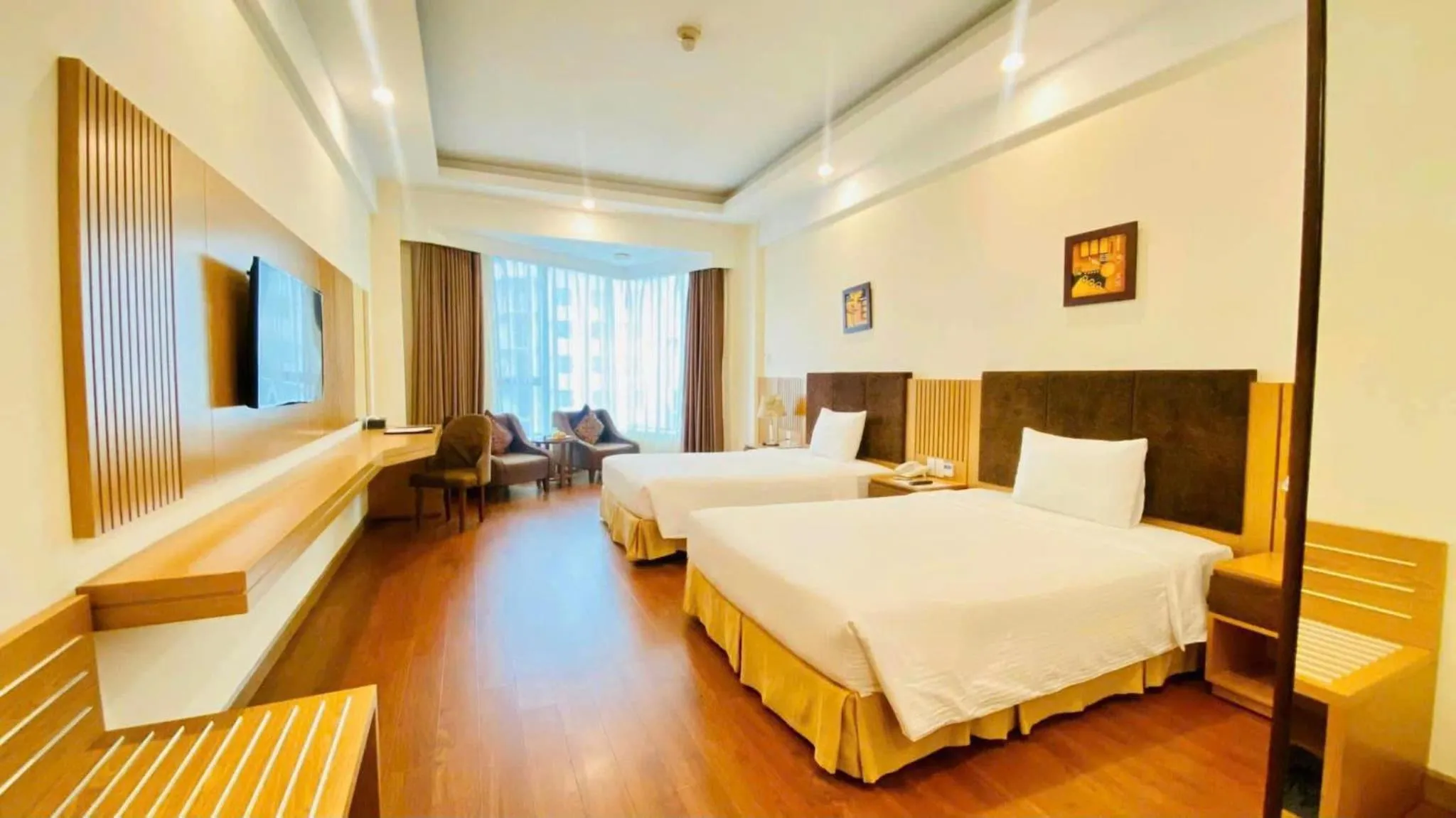 Bed in Muong Thanh Quy Nhon Hotel