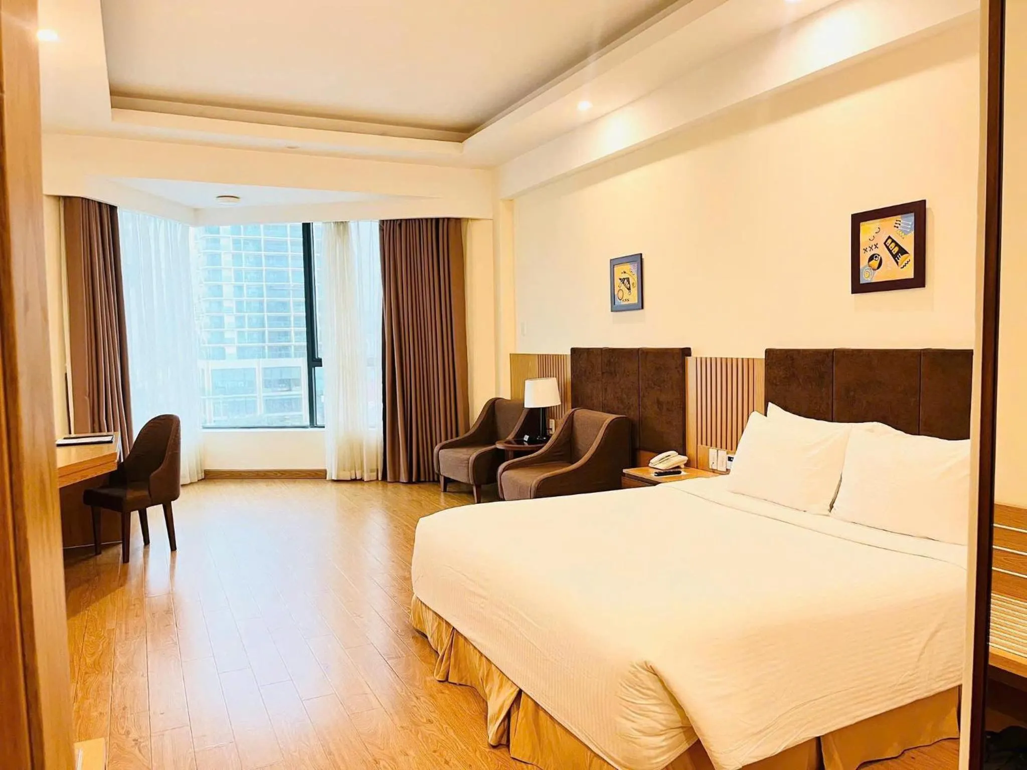 Bed in Muong Thanh Quy Nhon Hotel