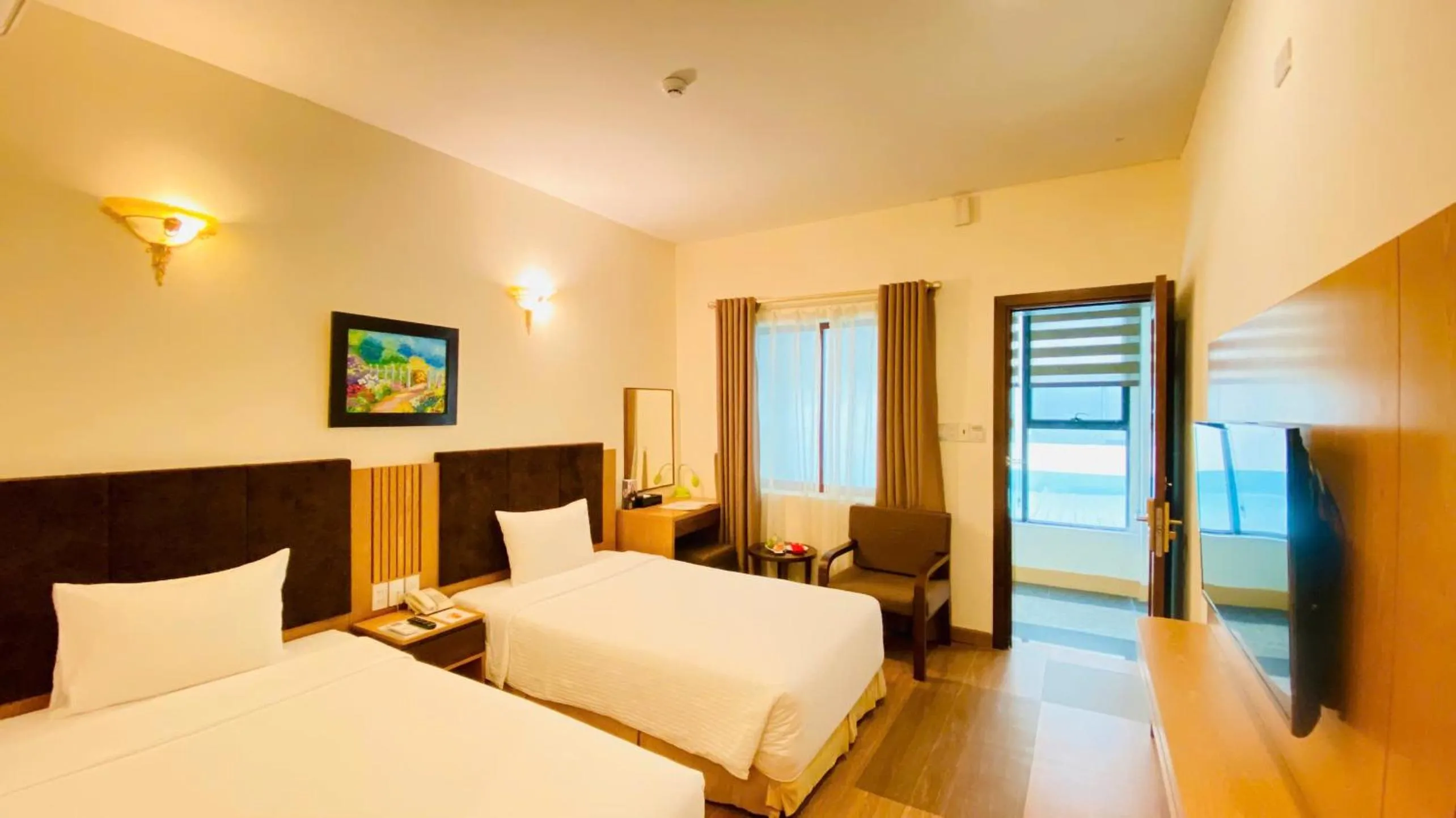 Bed in Muong Thanh Quy Nhon Hotel