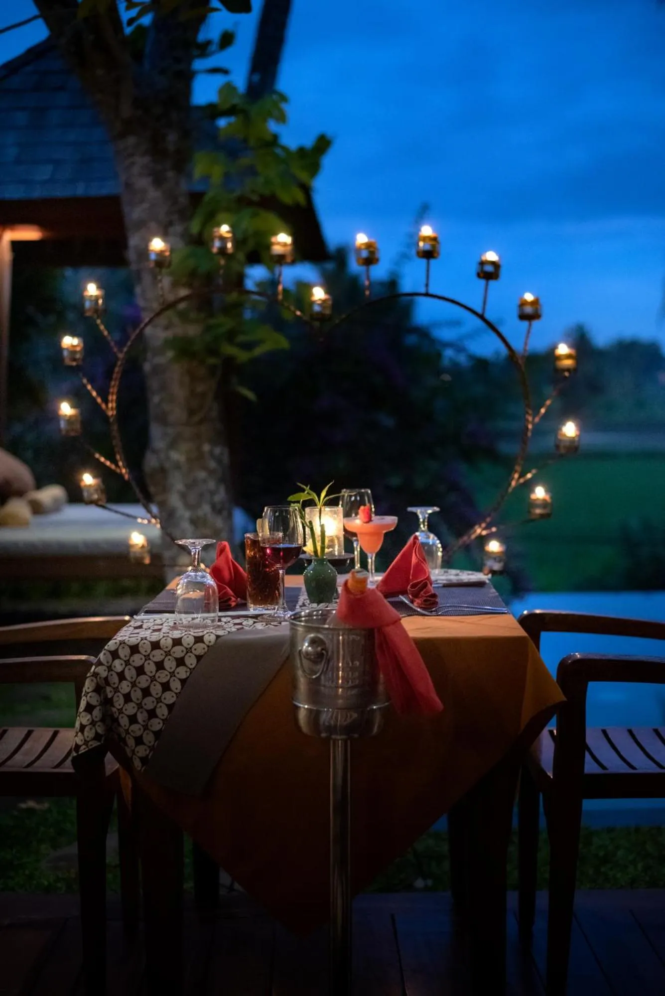 Dinner in Ubud Padi Villas