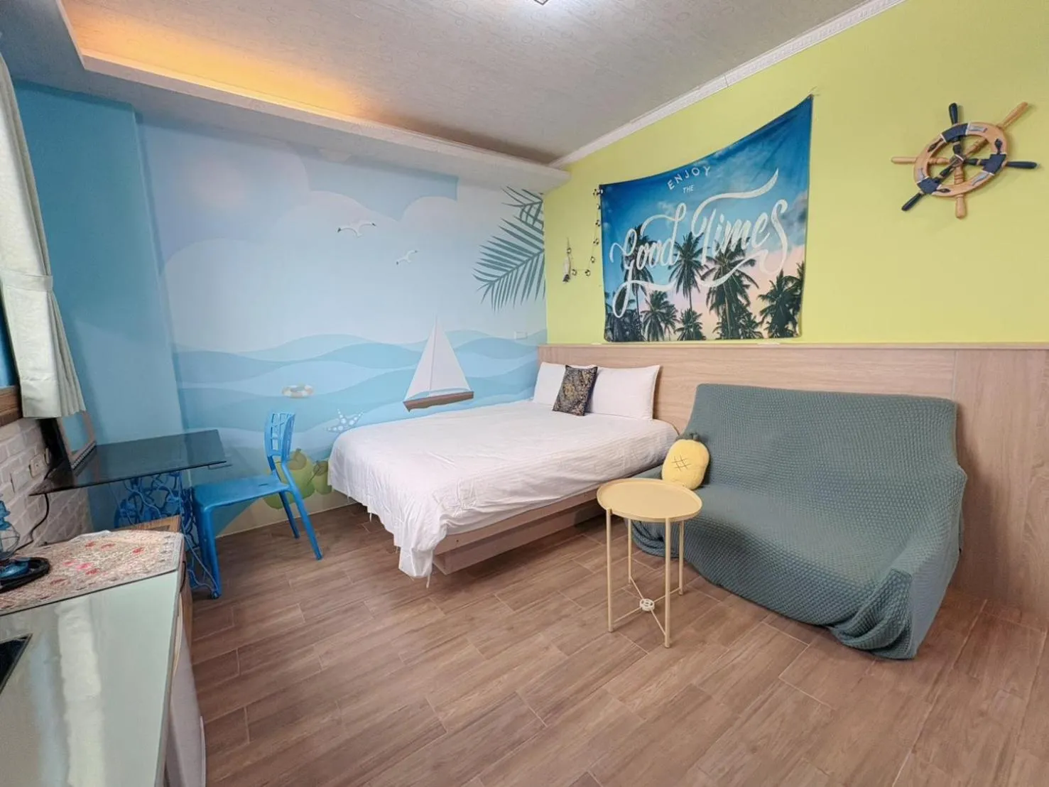 Bed in Big Fish Homestay