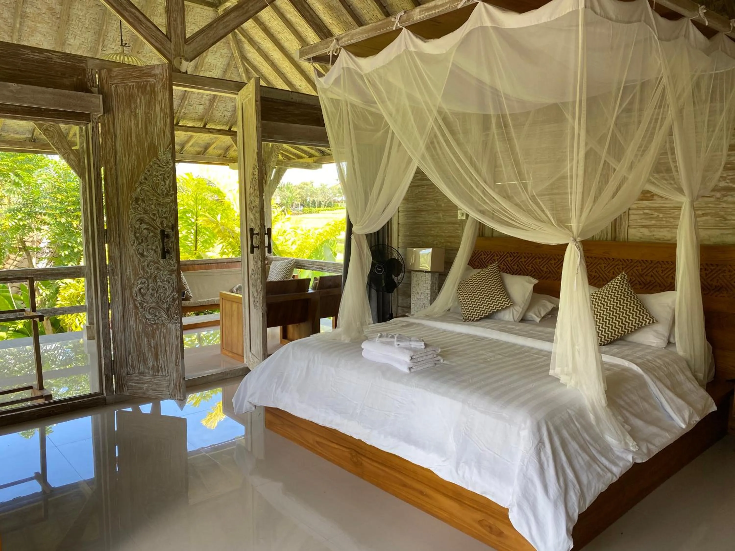 Bedroom, Bed in Sawah Indah Villa