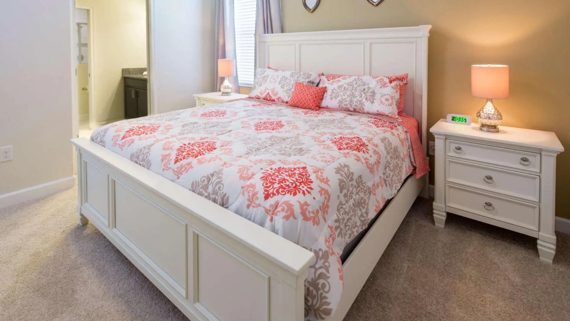 Bedroom, Bed in Mickeys Hideaway - 5 bed ChampionsGate pool home