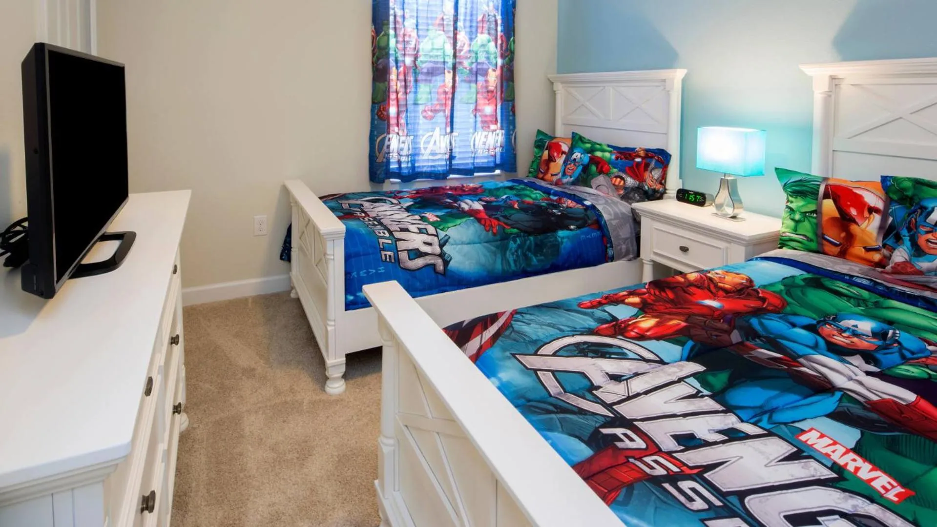 Bedroom, Bed in Mickeys Hideaway - 5 bed ChampionsGate pool home