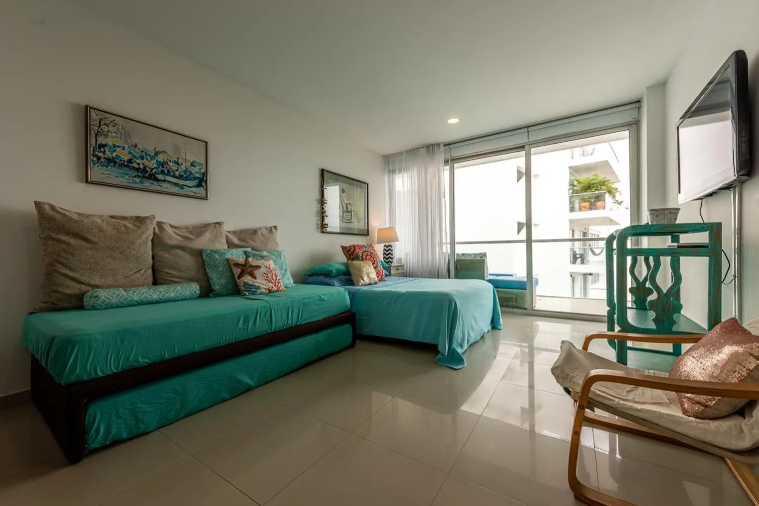 Bed in Edificio Morros Vitri Lujo con Panorama