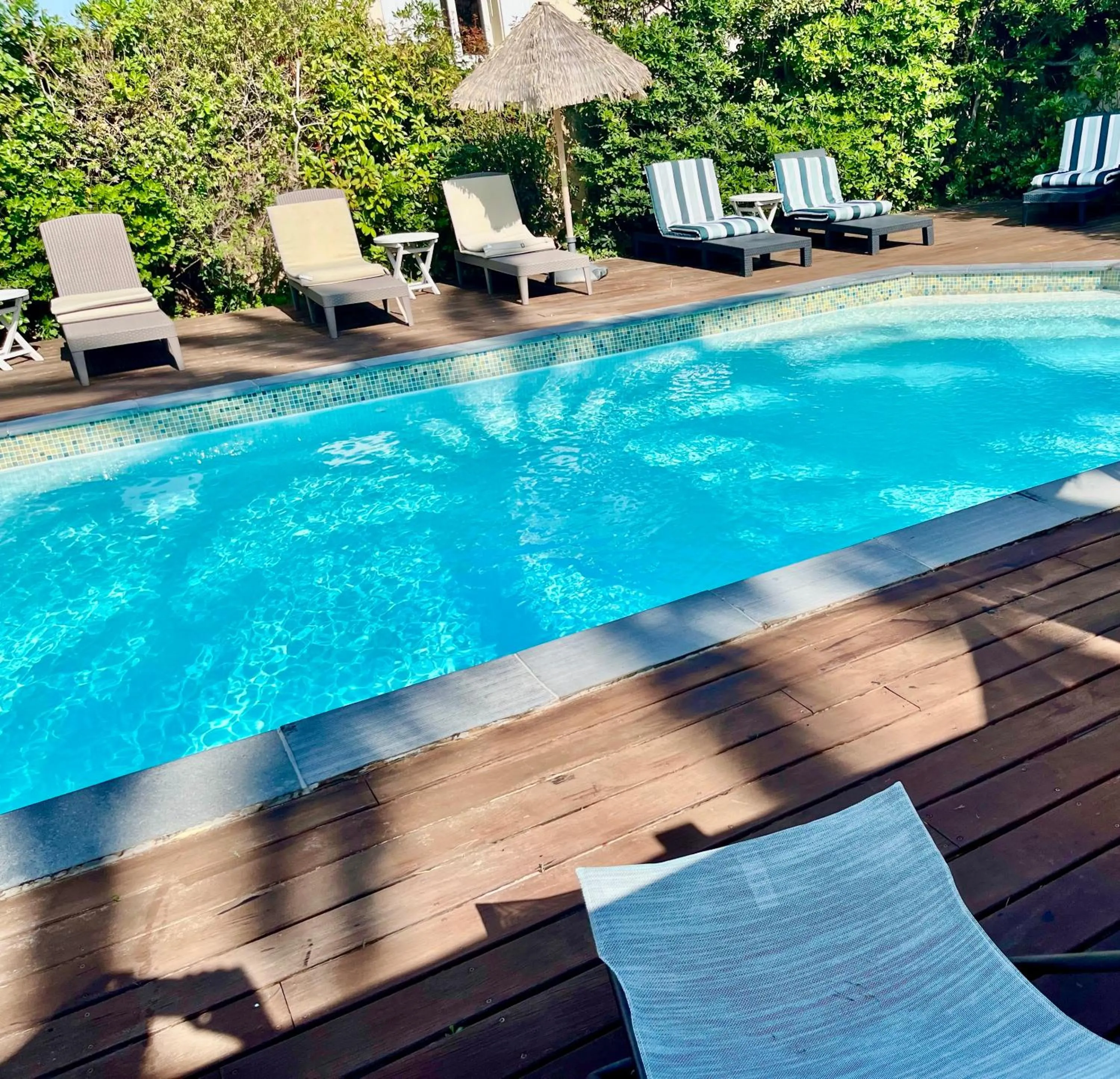 Pool view in hôtel Le Synaya