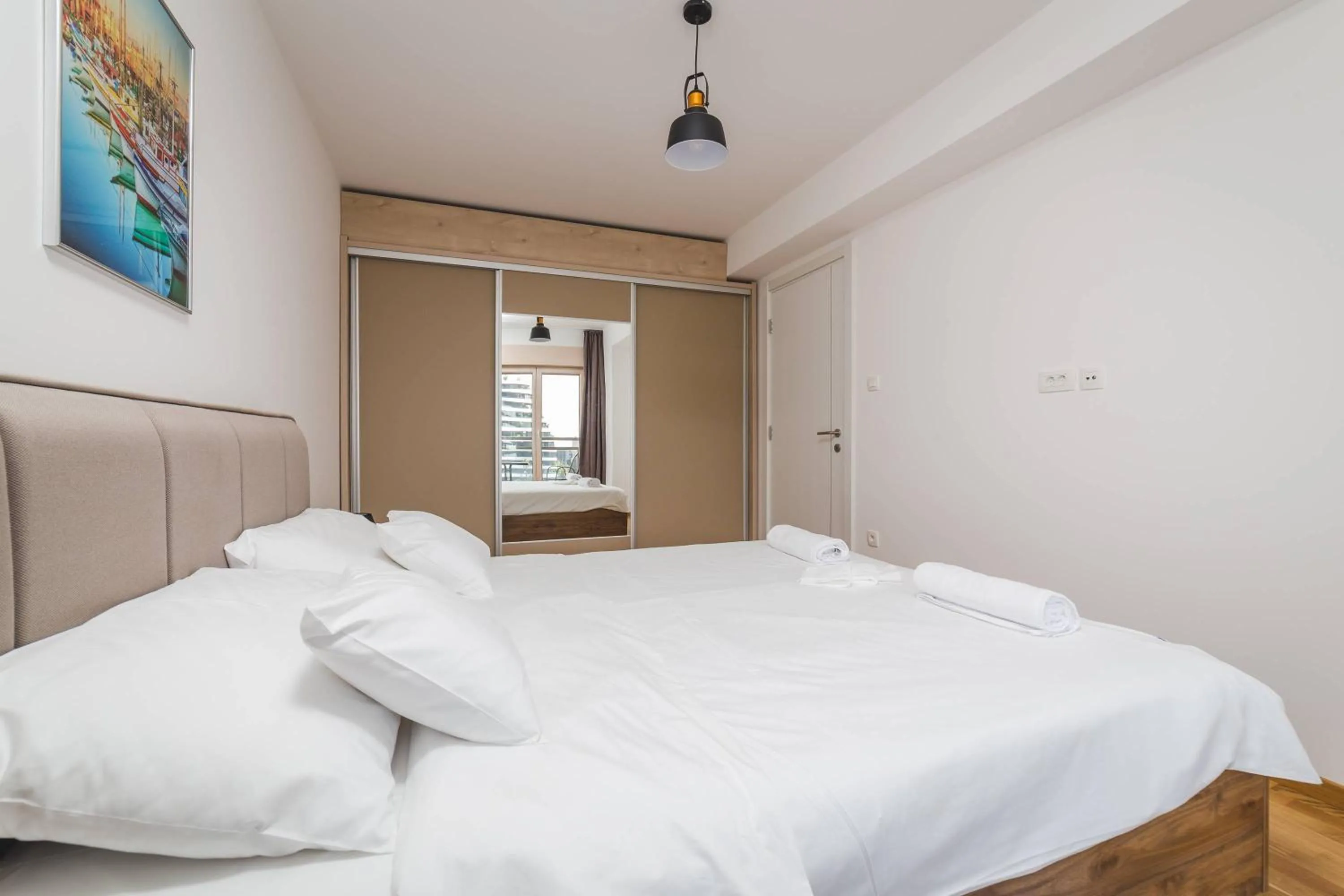 Bed in Blue Marlin Apartments