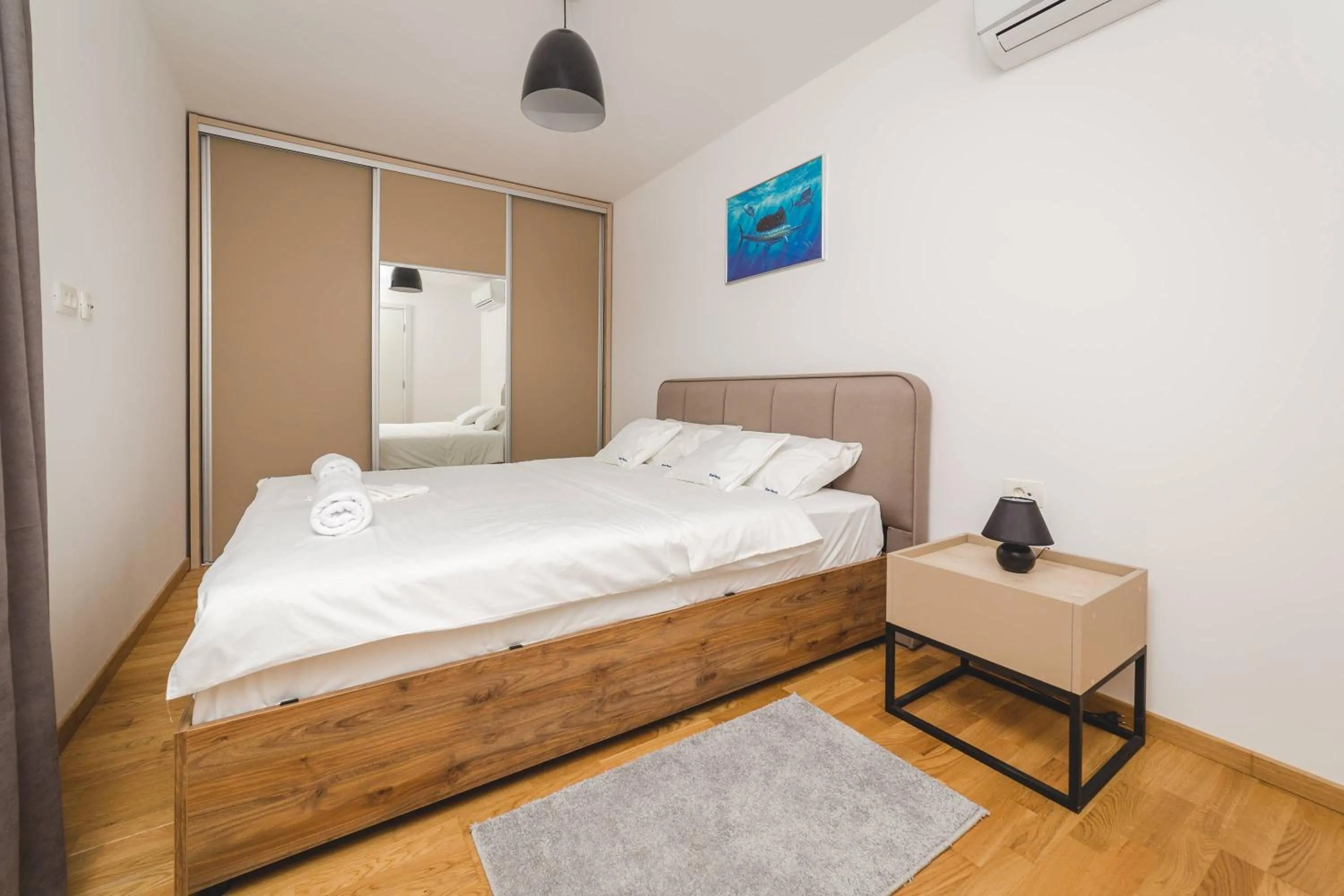 Bed in Blue Marlin Apartments