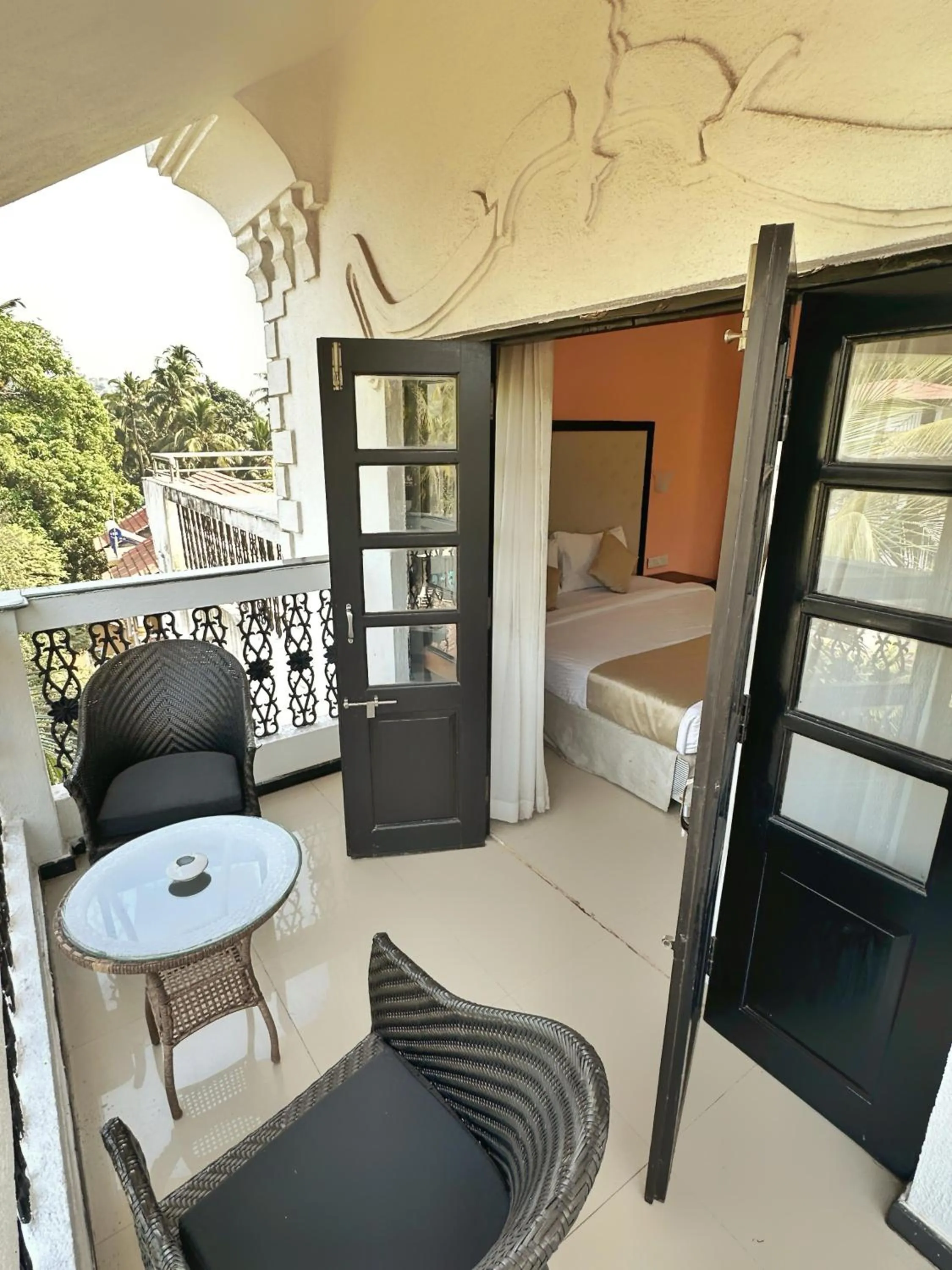 Balcony/Terrace, Bed in Silver Sands Hideaway Resort, Candolim