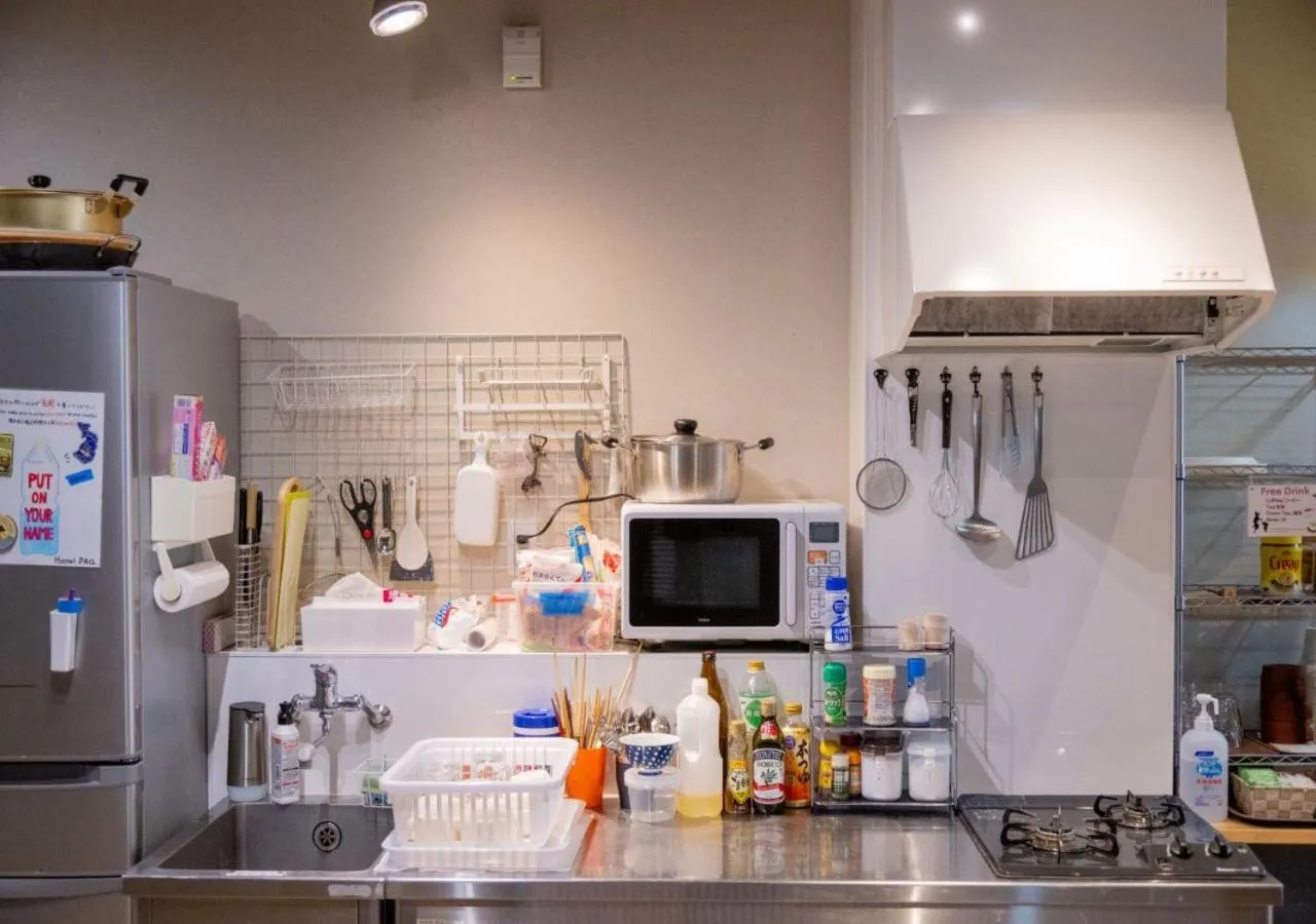 Kitchen or kitchenette in HOSTEL PAQ tokushima