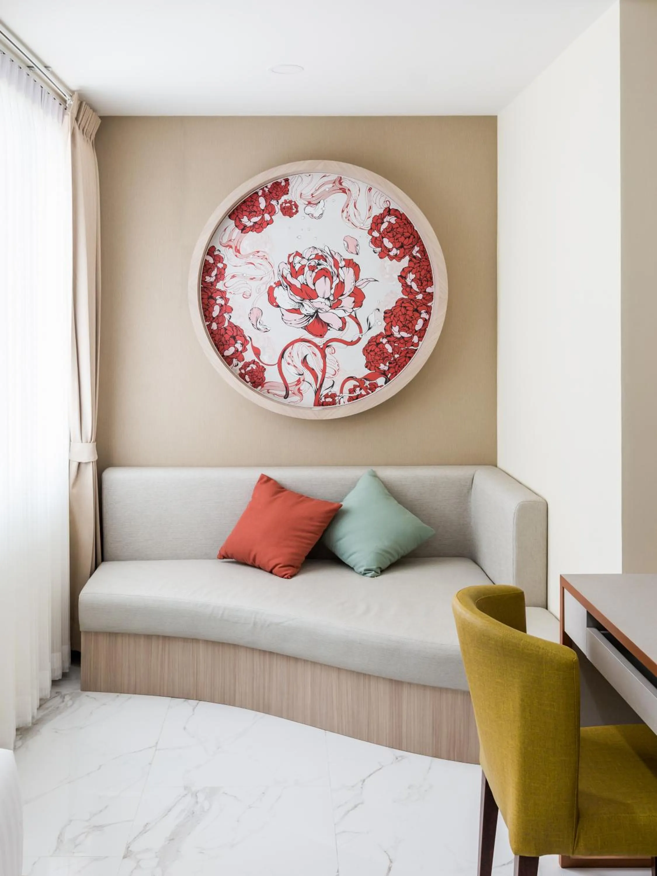 Seating area, Bed in The 8 Hotel Udonthani