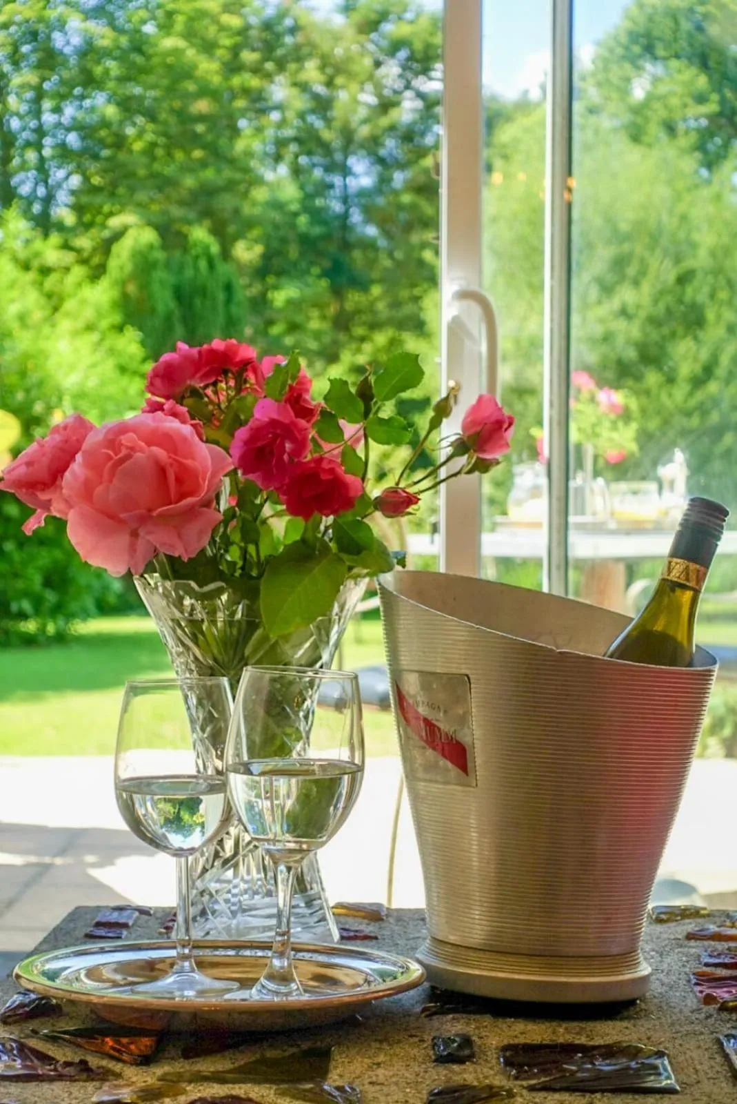 Garden view in Cedar House Boutique B&B