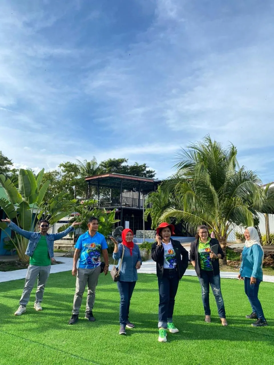 Garden view in Dangau Sala D'Kontena